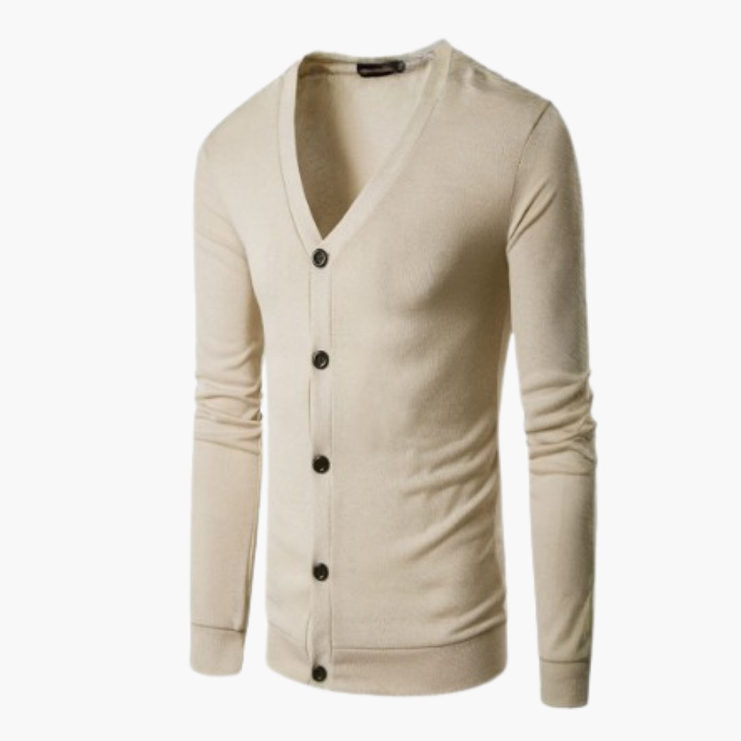 Herrenstrickjacke mit Frontöffnung