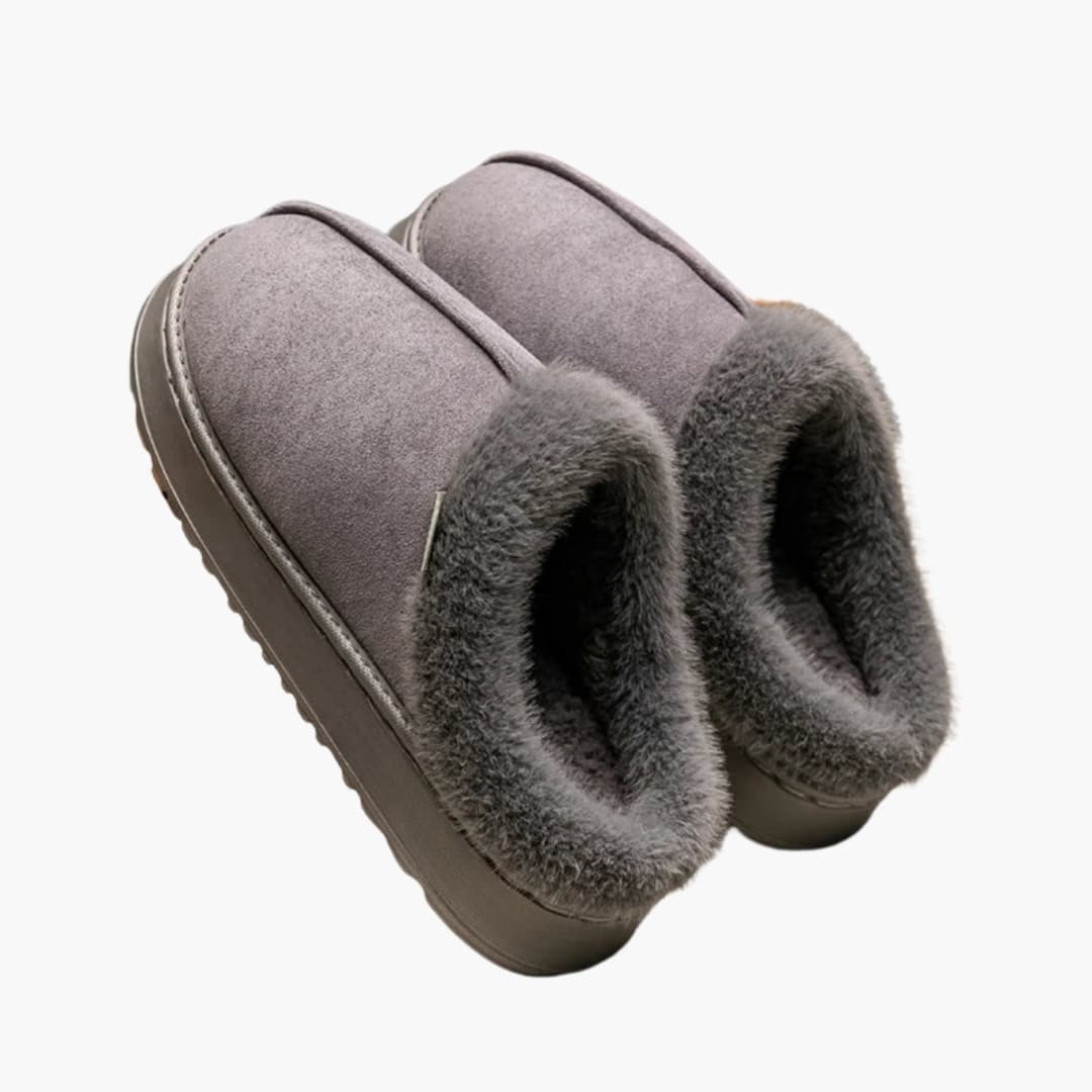 Chaussons d’intérieur femme avec doublure et semelle antidérapante