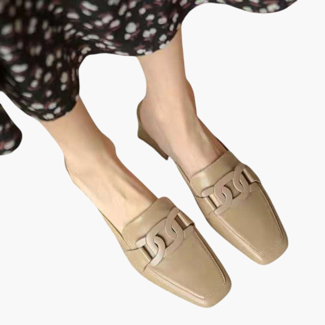 Chaussures Femme Mocassins a Semelle Orthopédique et Forme Plate