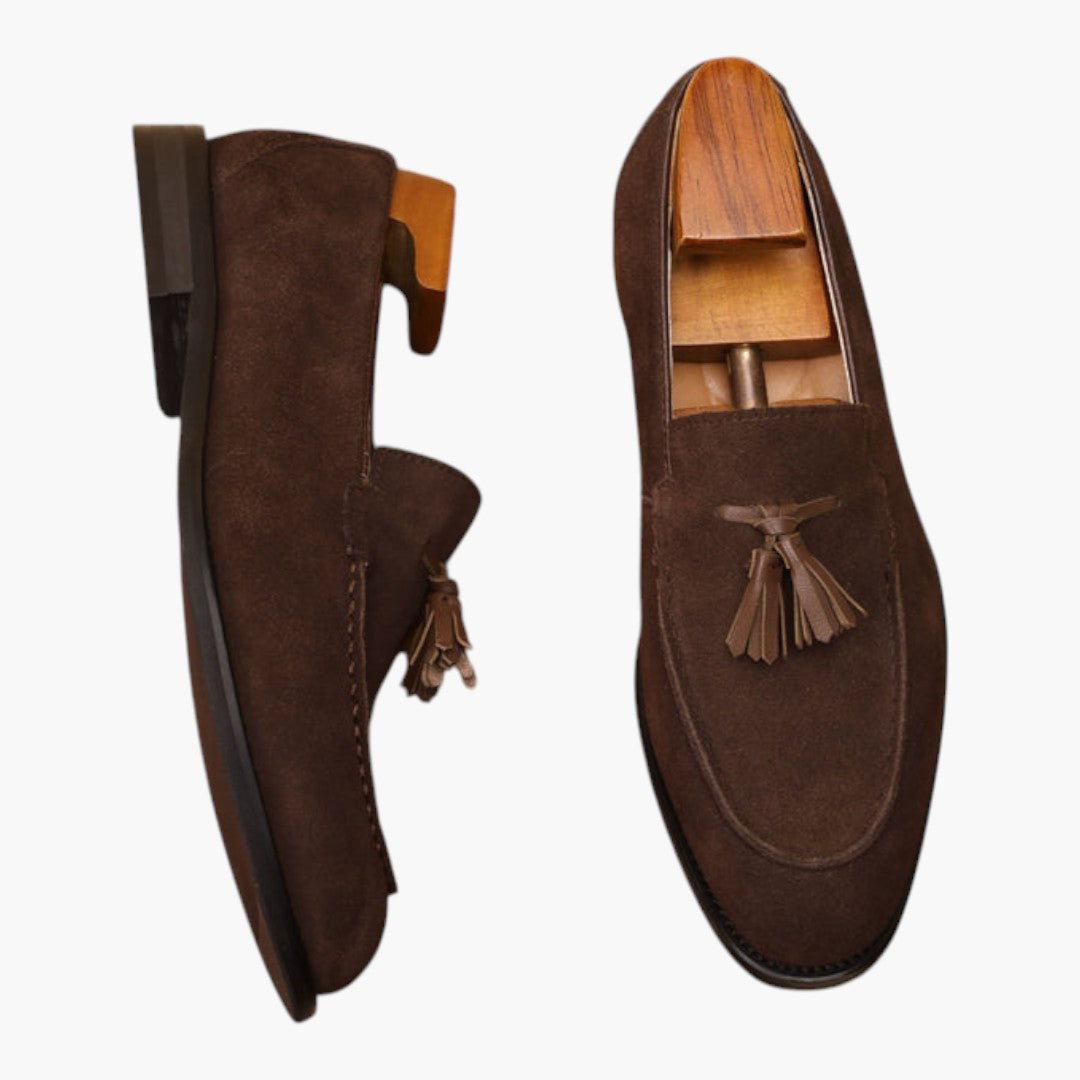 Chaussures Homme Loafers avec Gland et Semelle Caoutchouc