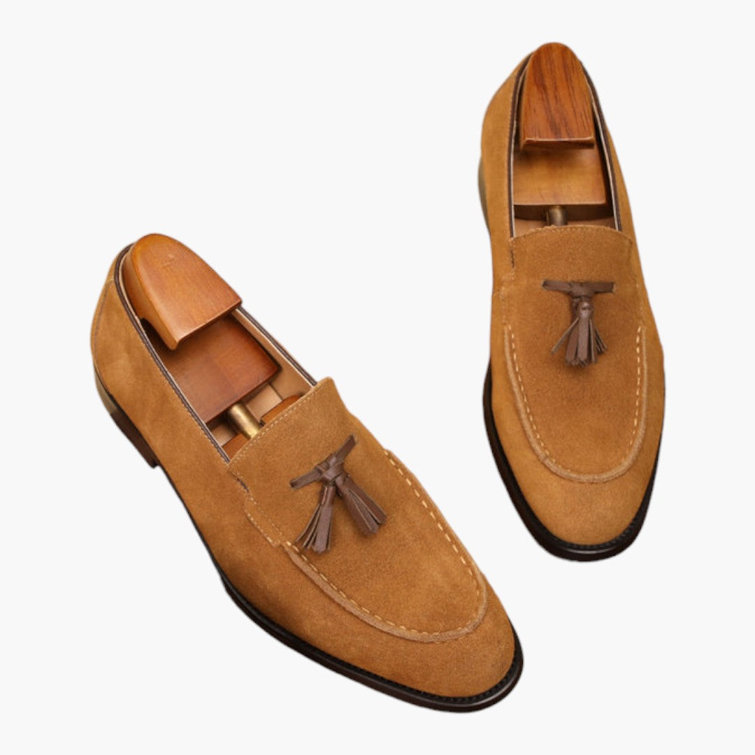 Chaussures Homme Loafers avec Gland et Semelle Caoutchouc