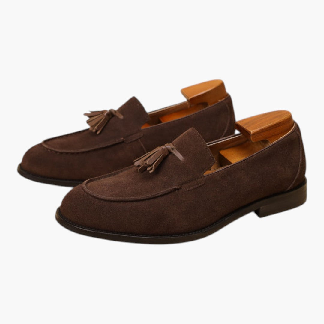 Chaussures Homme Loafers avec Gland et Semelle Caoutchouc