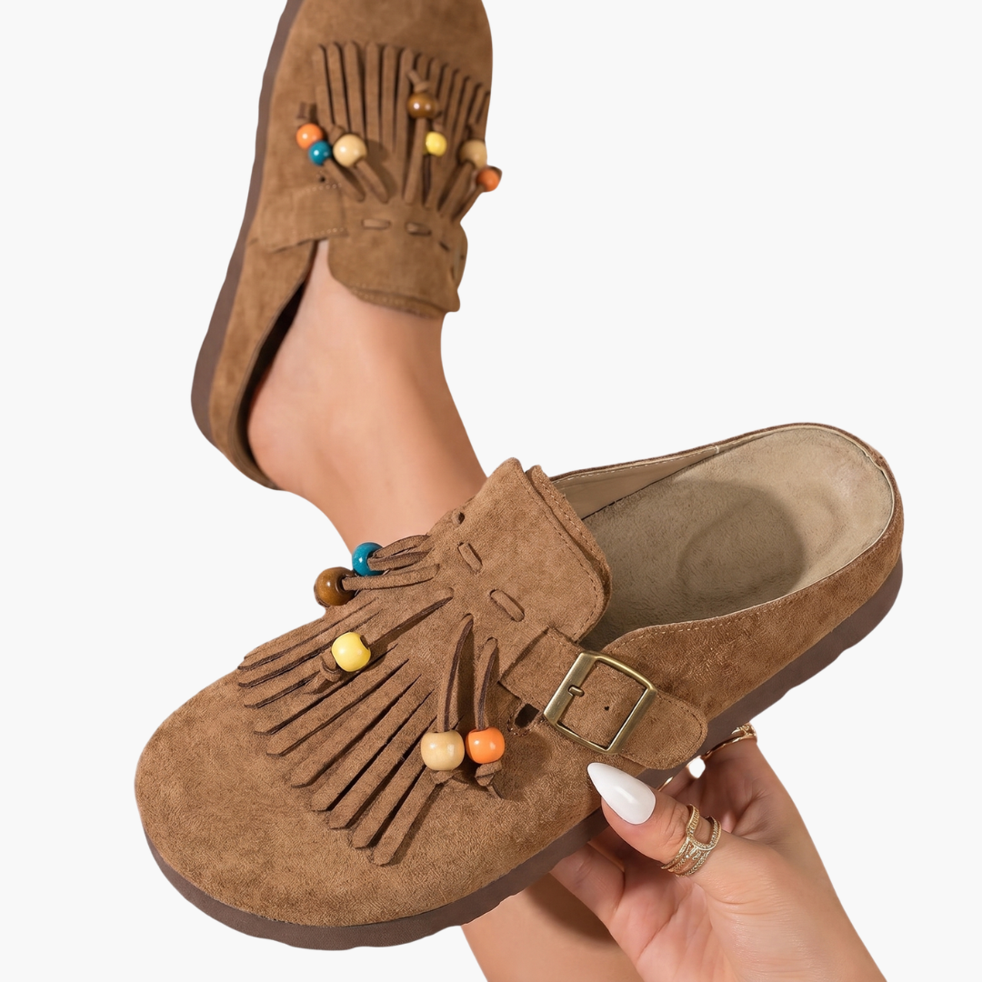 Zuecos para mujer con punta redonda y suela plataforma
