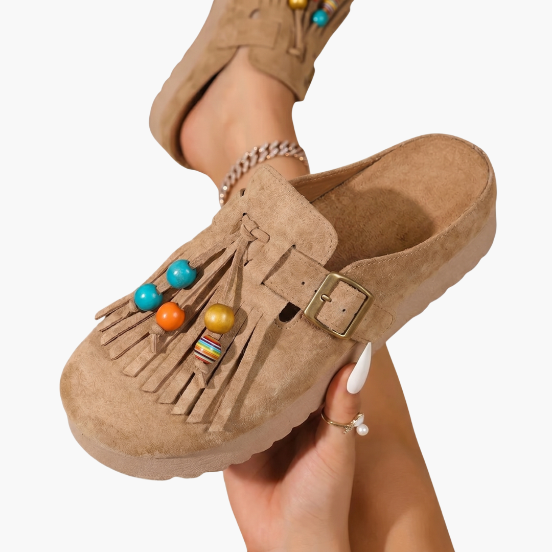 Zuecos para mujer con punta redonda y suela plataforma