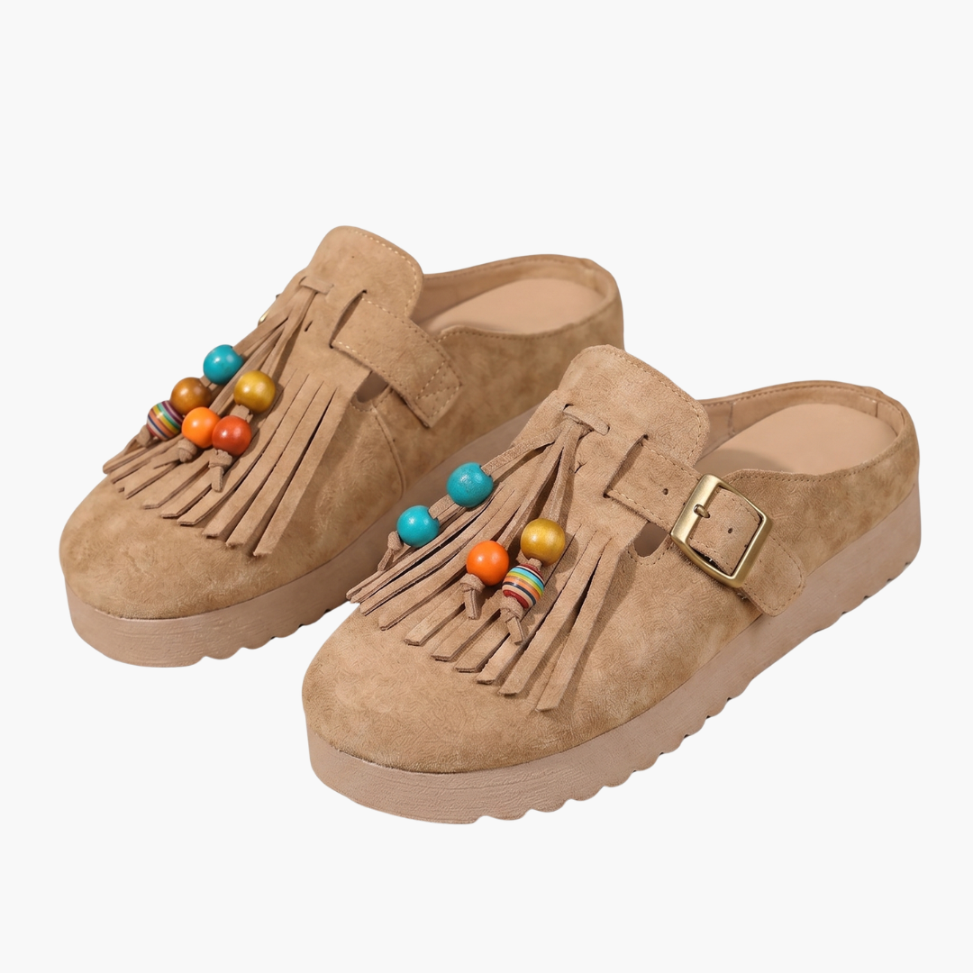 Zuecos para mujer con punta redonda y suela plataforma
