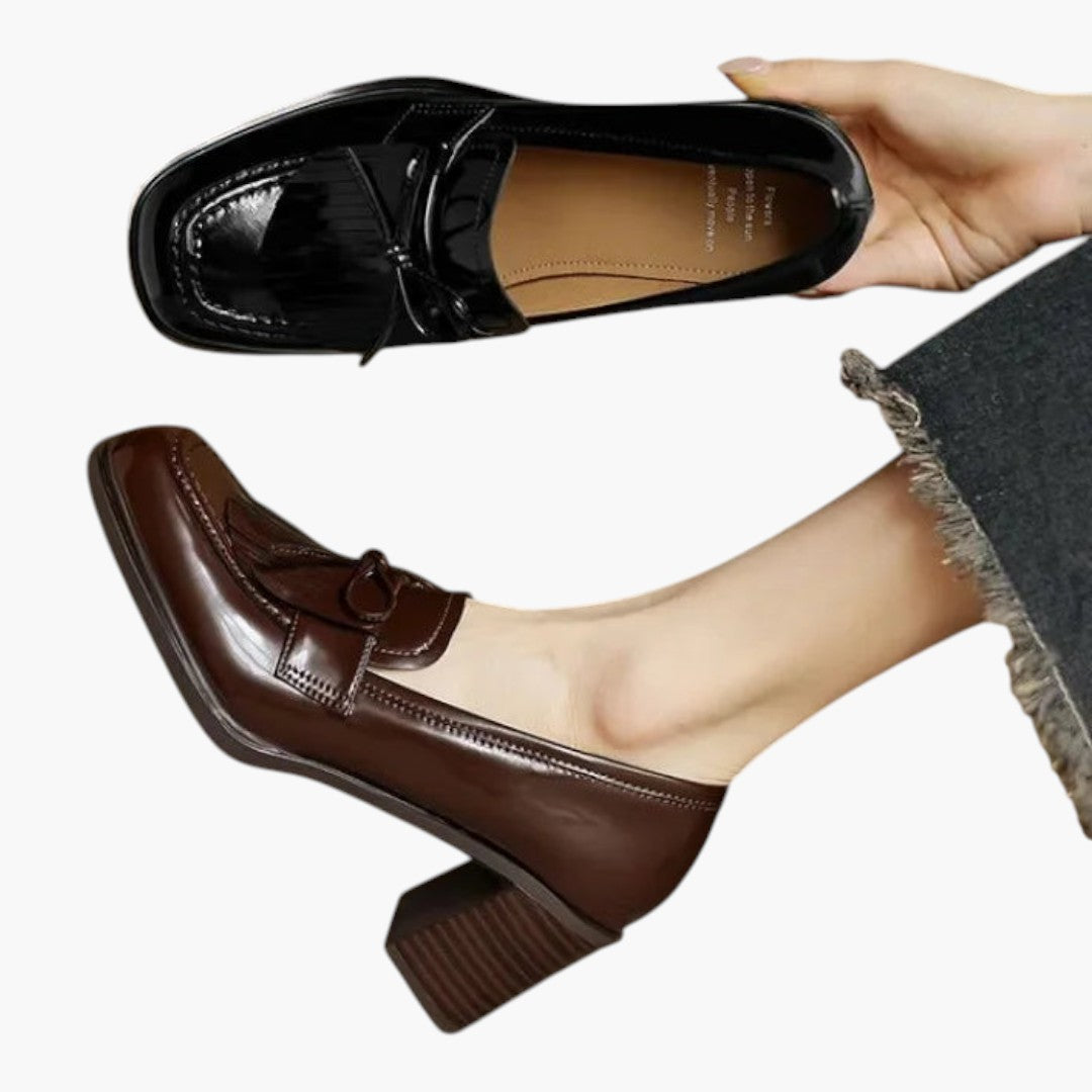 Buty damskie na słupku z gumową podeszwą