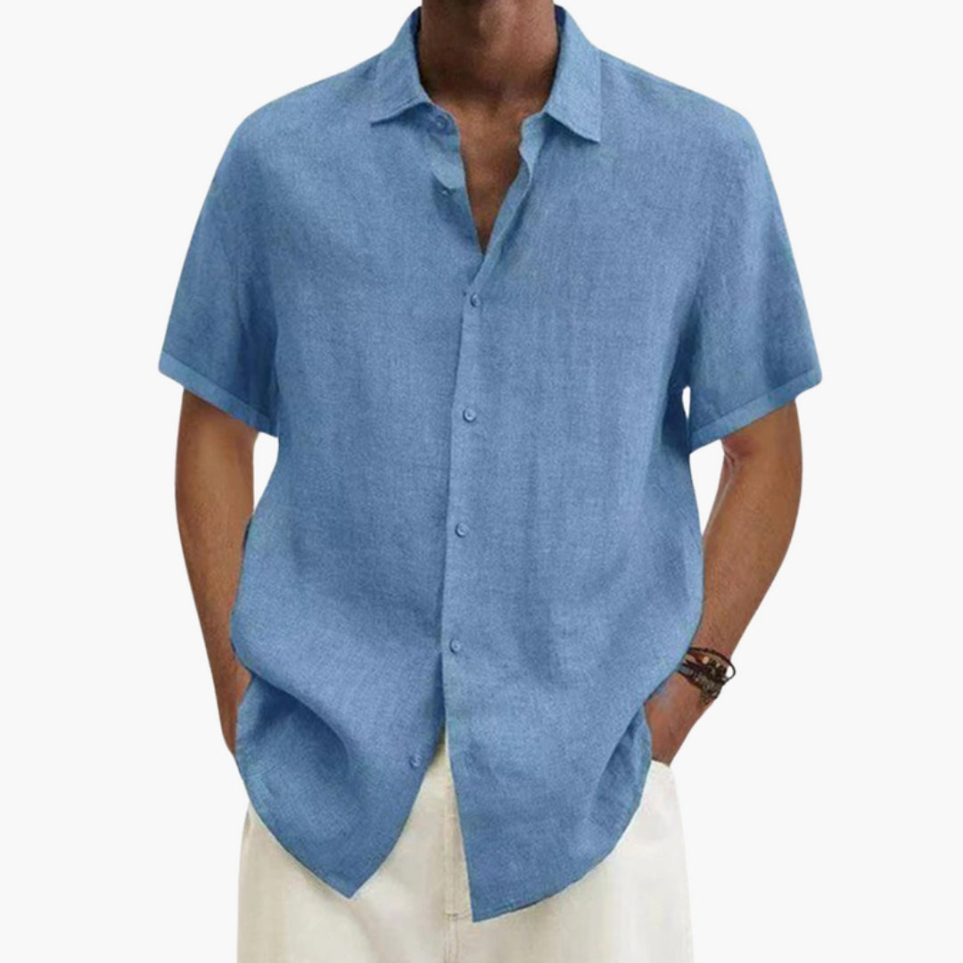 Chemise homme à patte de boutonnage et col classique