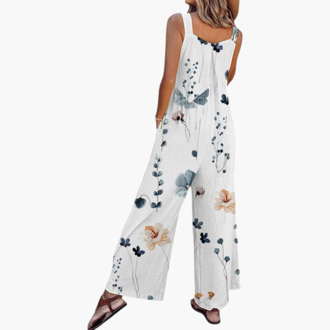 Damen-Overall mit verstellbaren Trägern und weitem Bein
