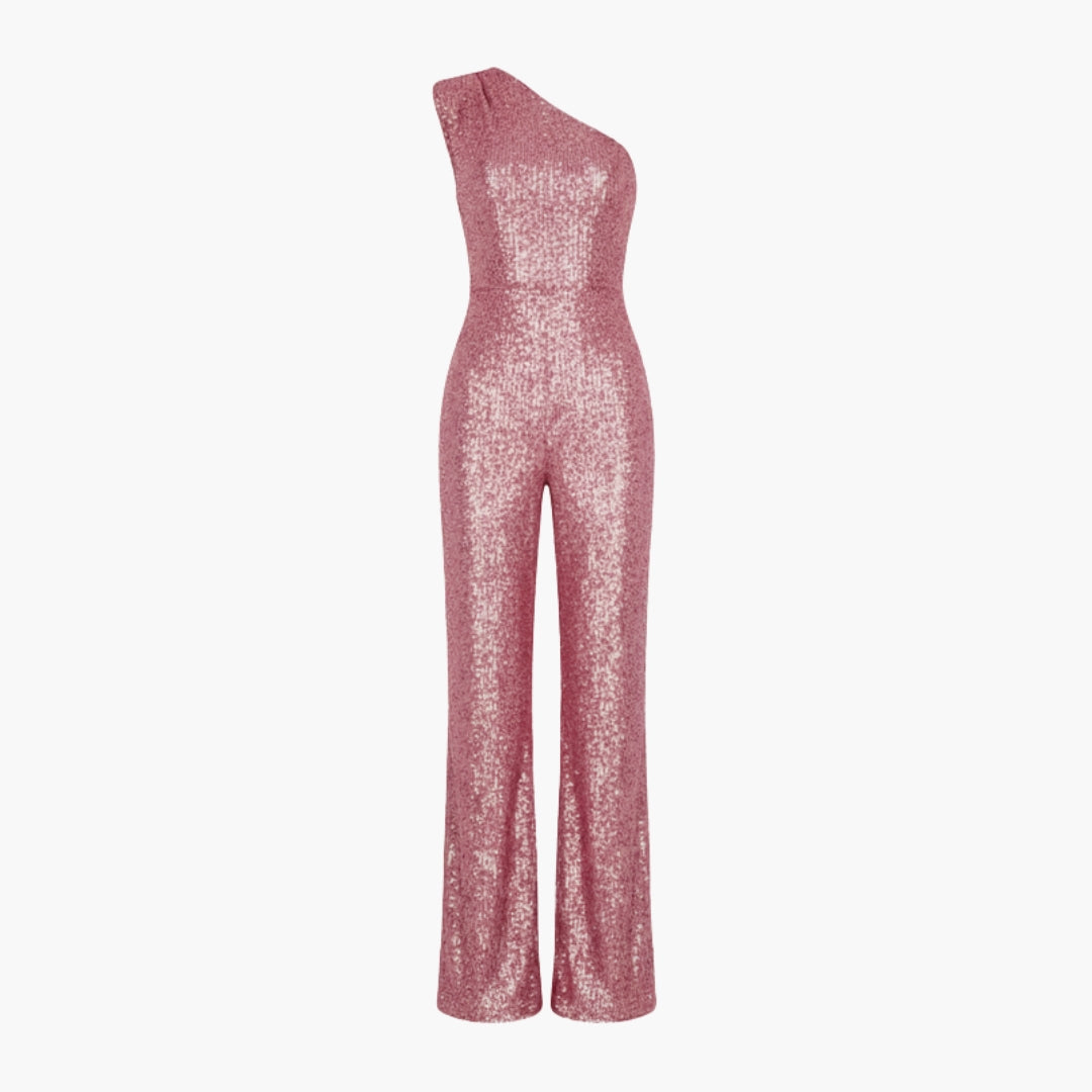 Combinaison femme asymétrique à une épaule avec jambes larges