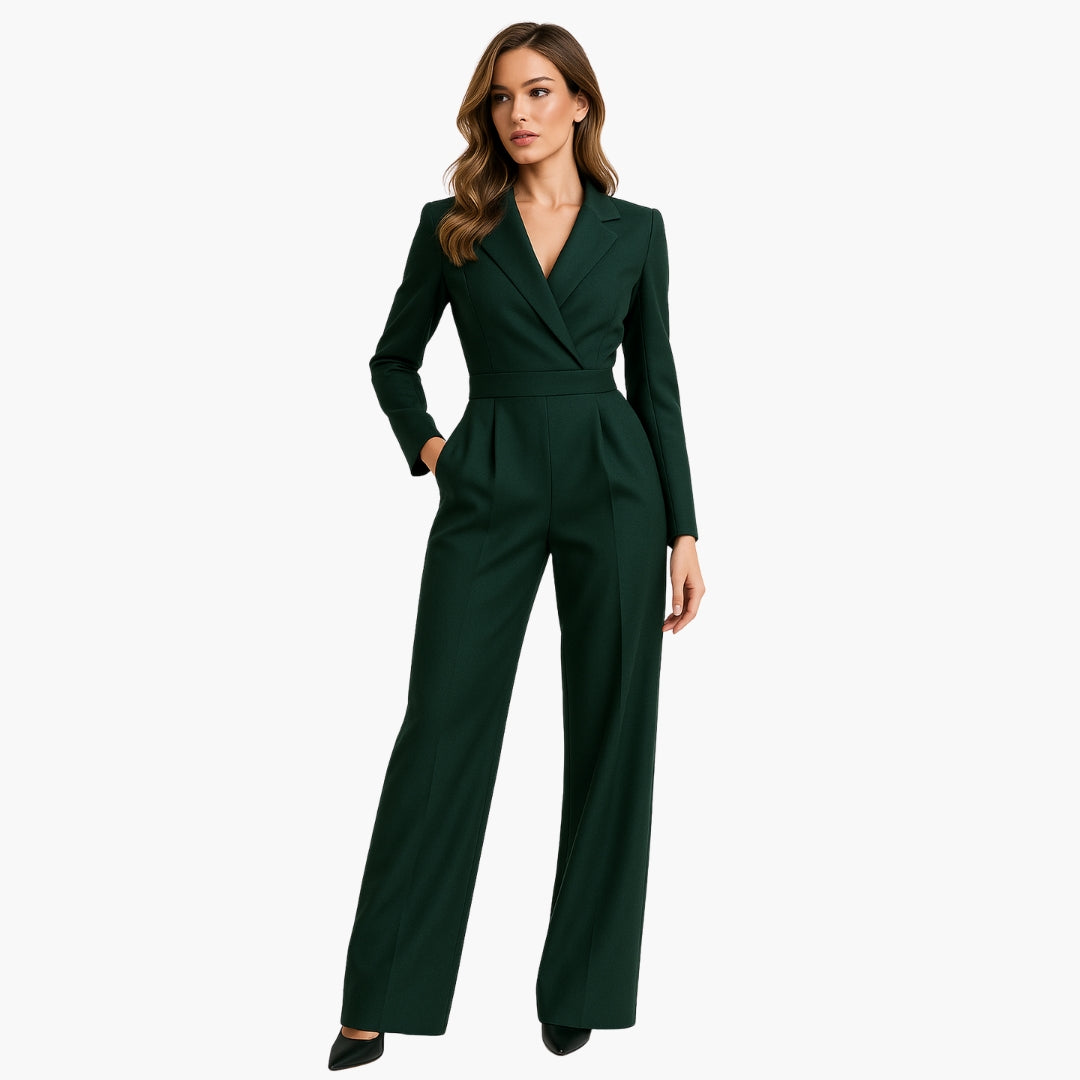 Combinaison femme portefeuille avec taille dessinée