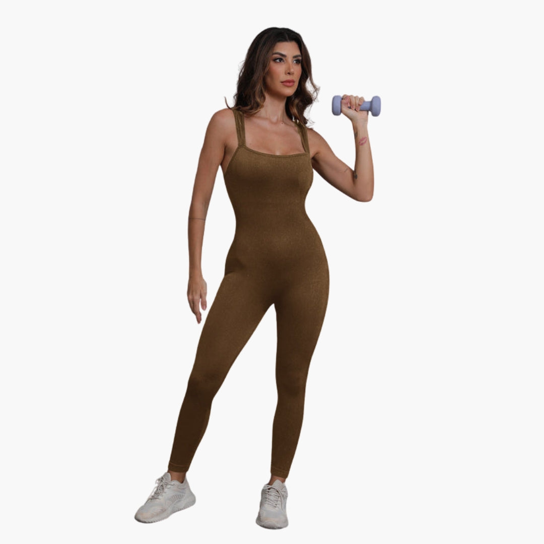 Combinaison pantalon femme sans manches à larges bretelles