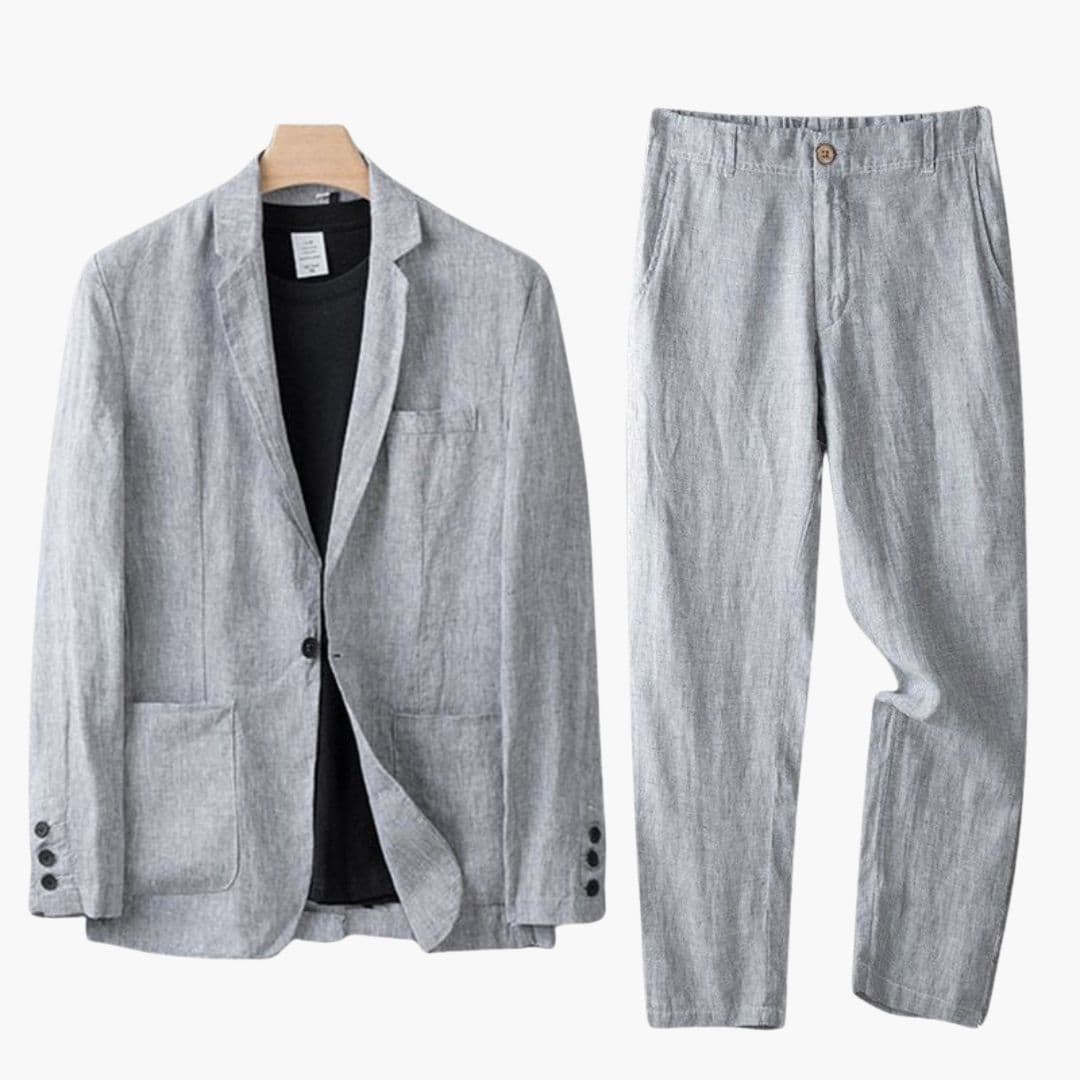 Costume Homme avec Veste Col à Revers et Pantalon