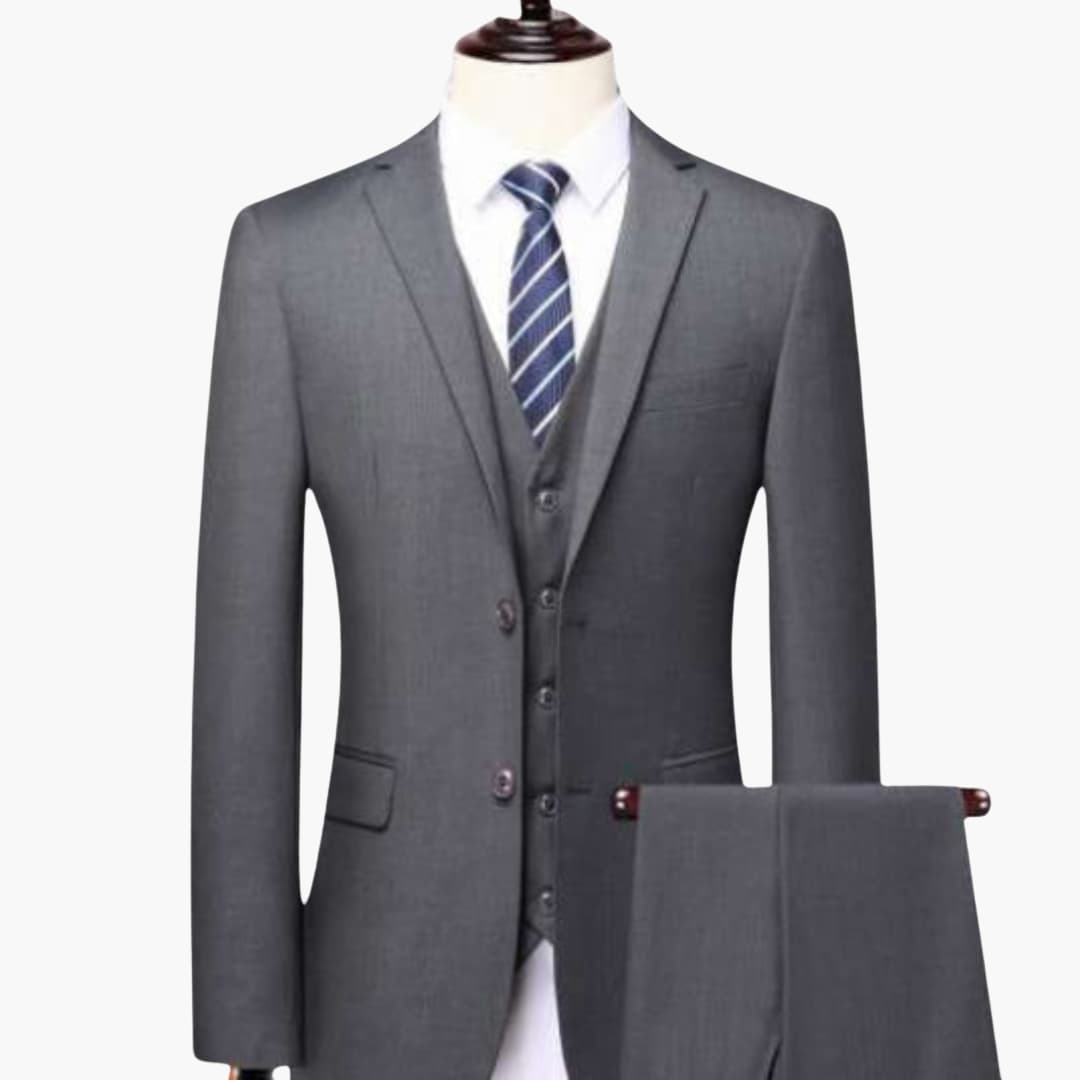 Costume Trois Pièces Homme avec Veste Col à Revers