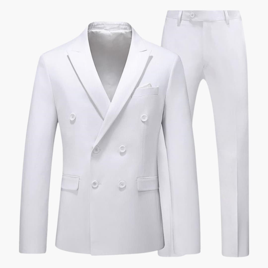 Costume homme deux-pièces été veste et pantalon en tissu léger