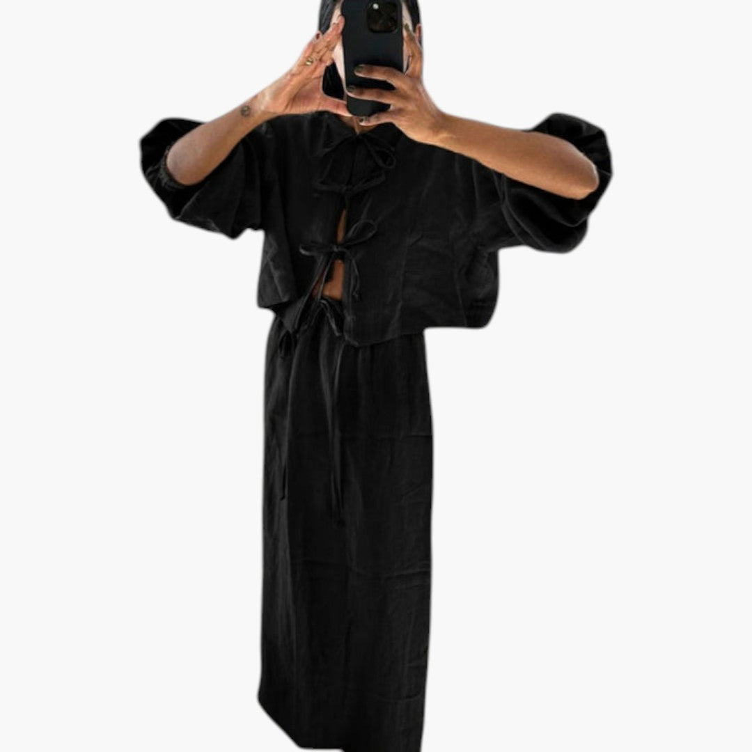 Crop-Top für Damen mit Bindeband vorne