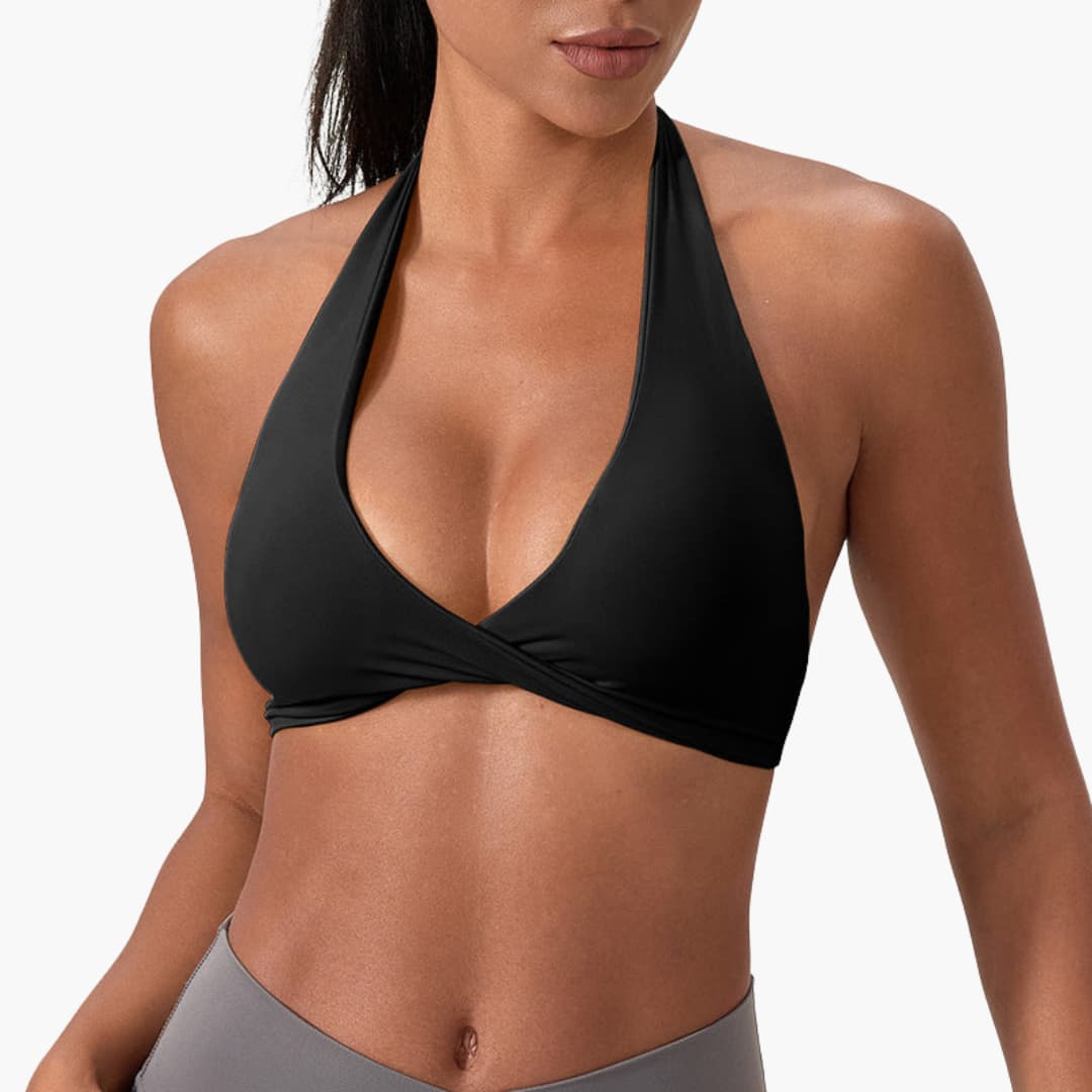 Débardeur de sport femme à col montant et coupe sans manches