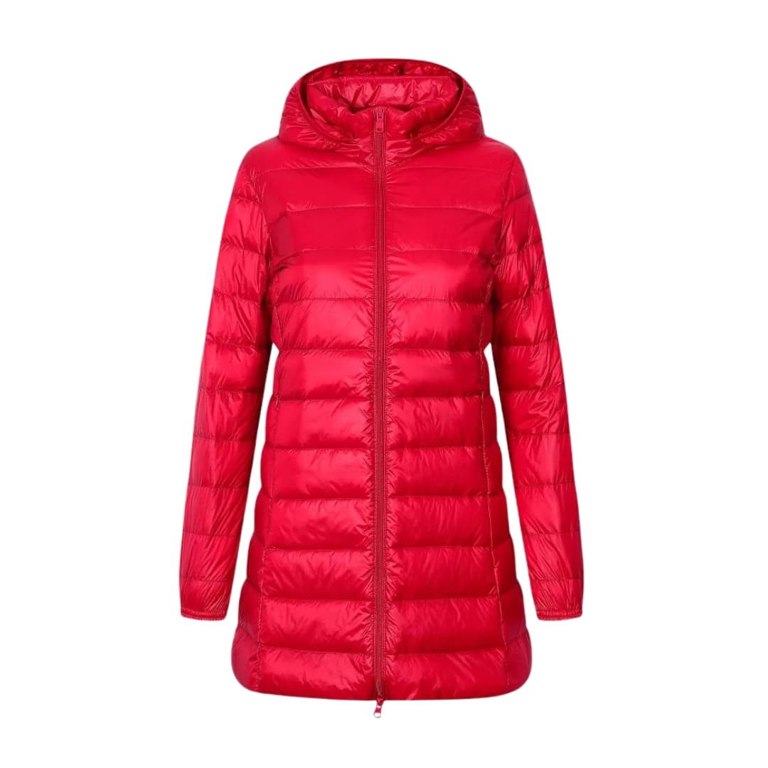 Doudoune longue femme avec fermeture zippée