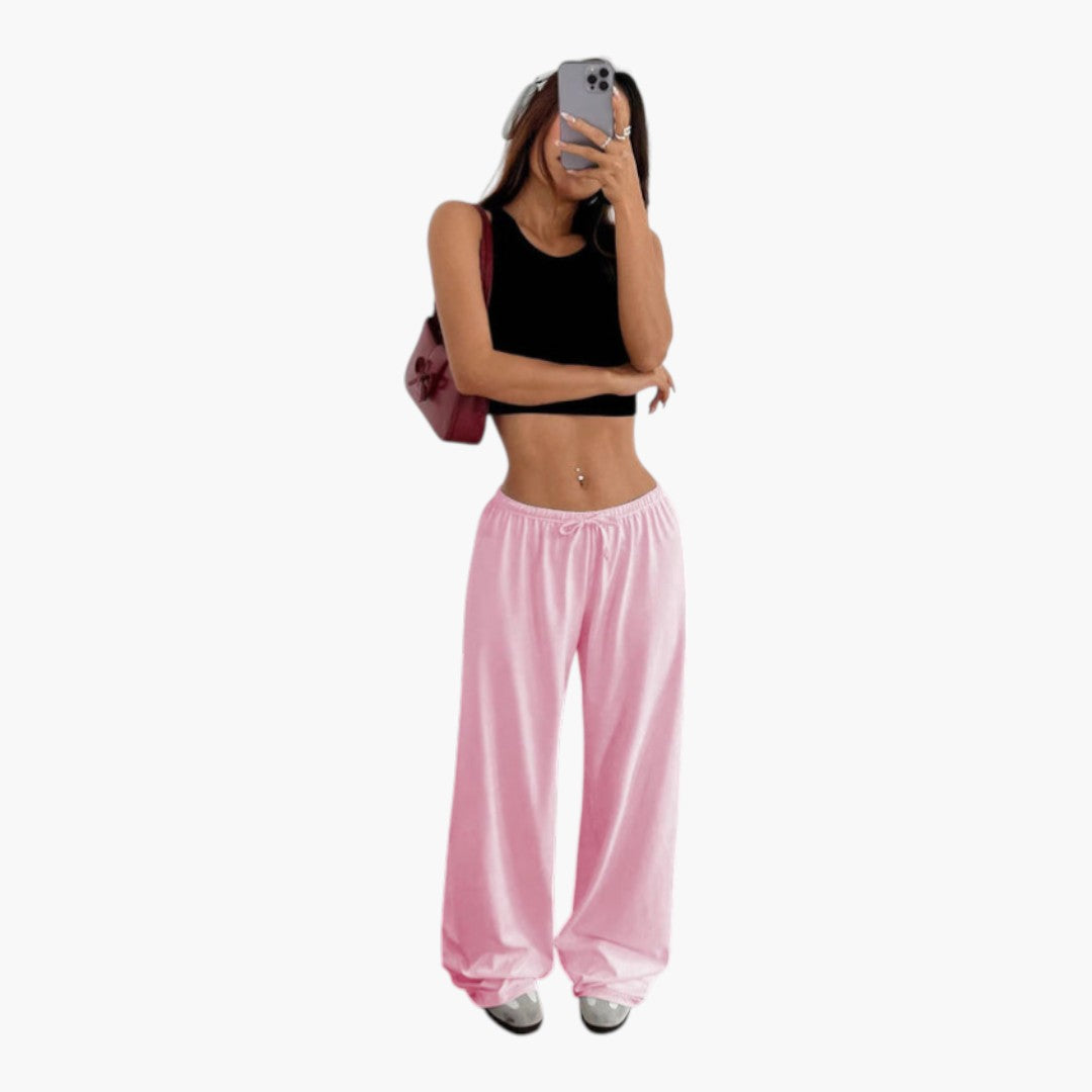 Ensemble Femme Top Court et Pantalon Large