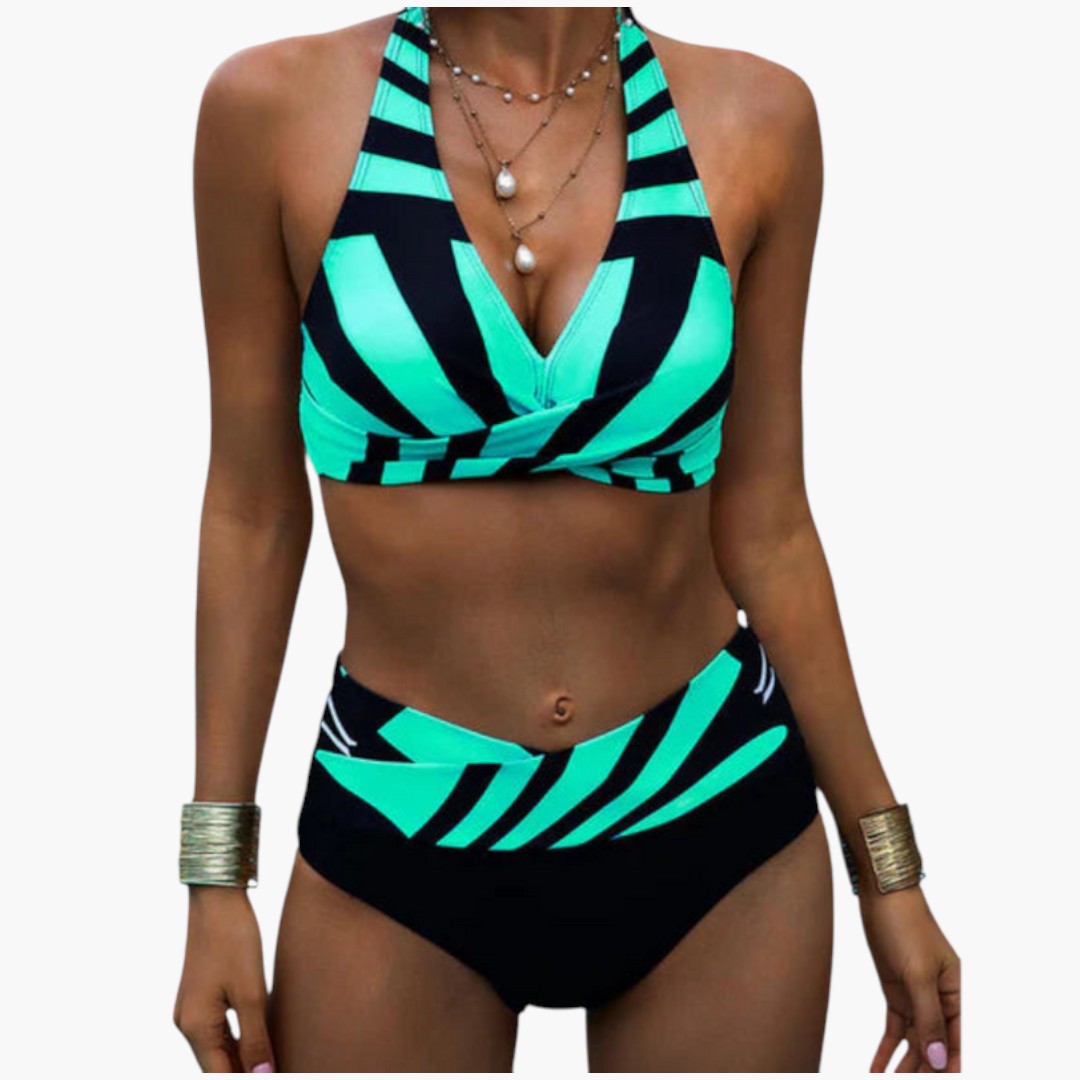 Bikini-Set für Damen mit Neckholder und verstellbaren Trägern
