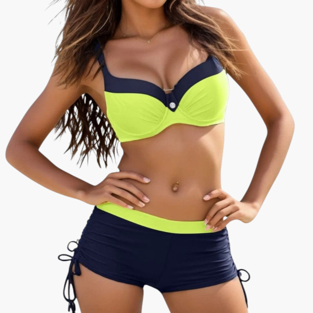 Ensemble bikini femme a haut push up à armatures
