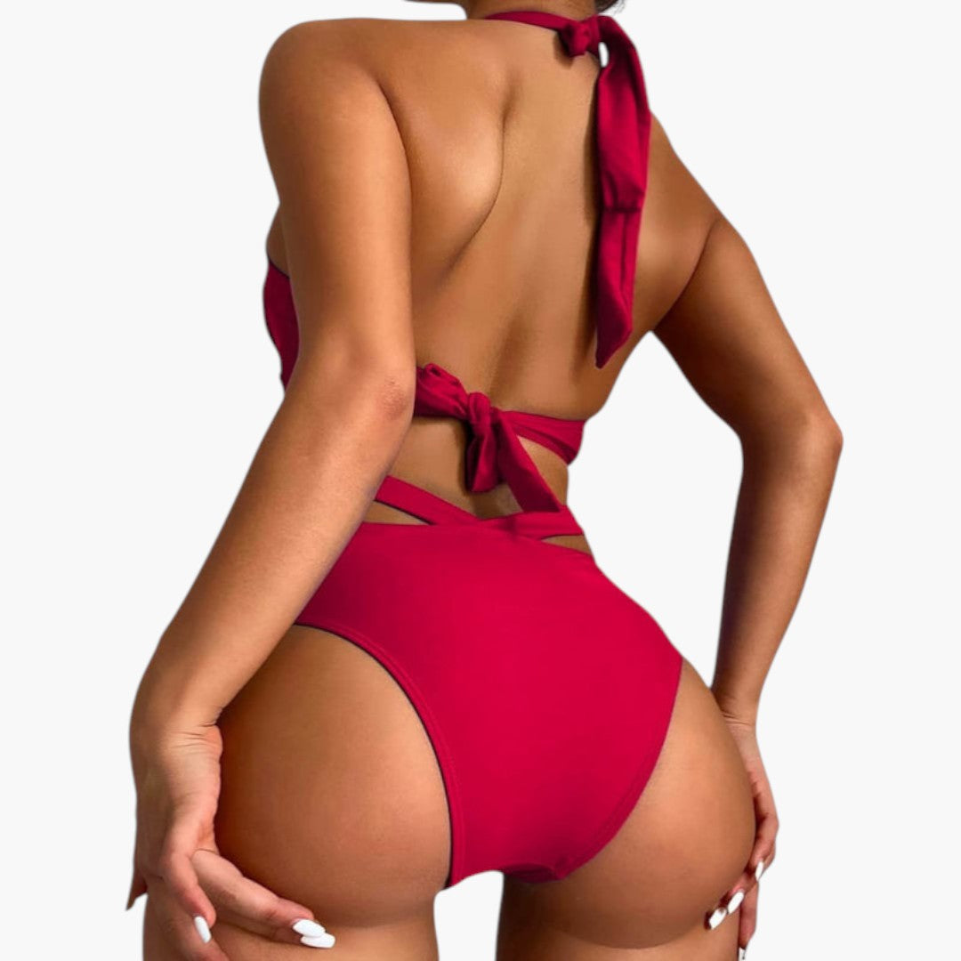 Ensemble bikini femme avec haut gainant