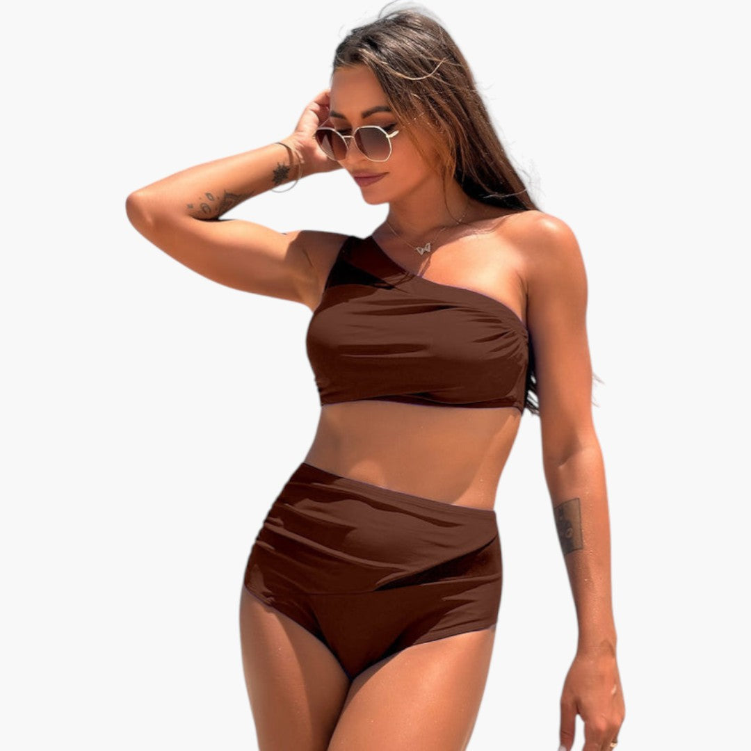 Ensemble bikini femmes avec haut asymétrique