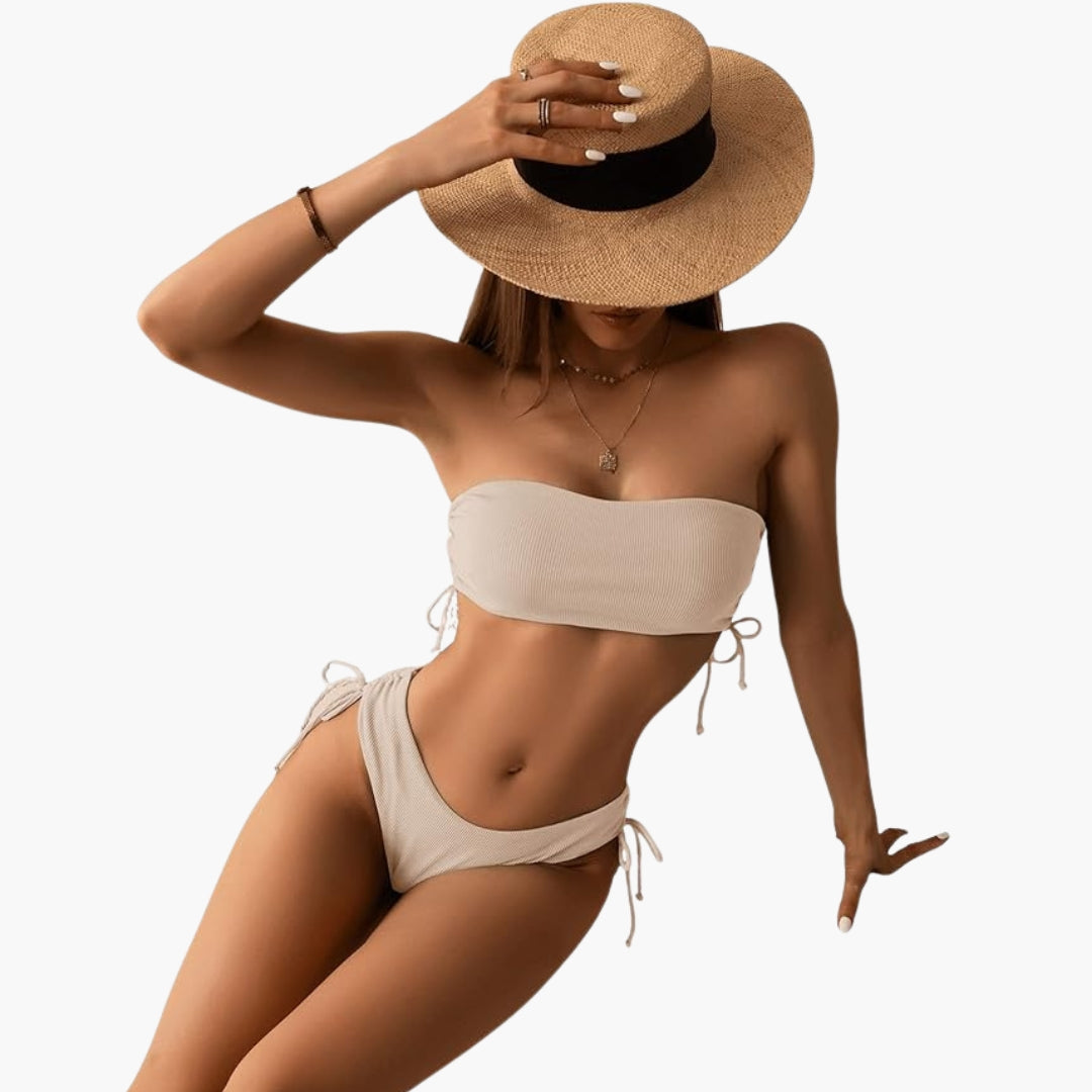 Bikini-Set für Damen mit Bandeau-Oberteil