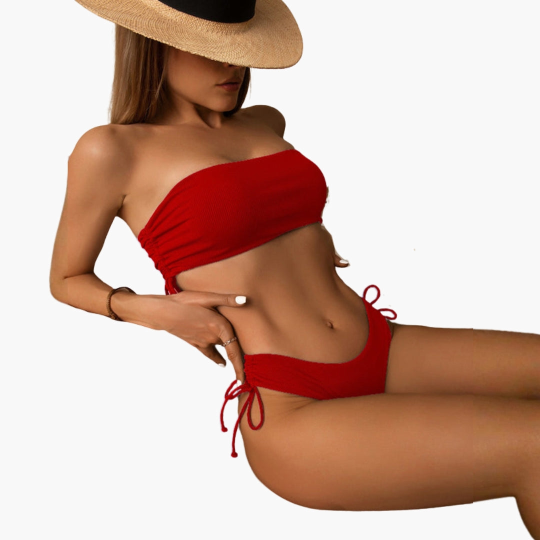 Ensemble bikini femmes avec haut bandeau