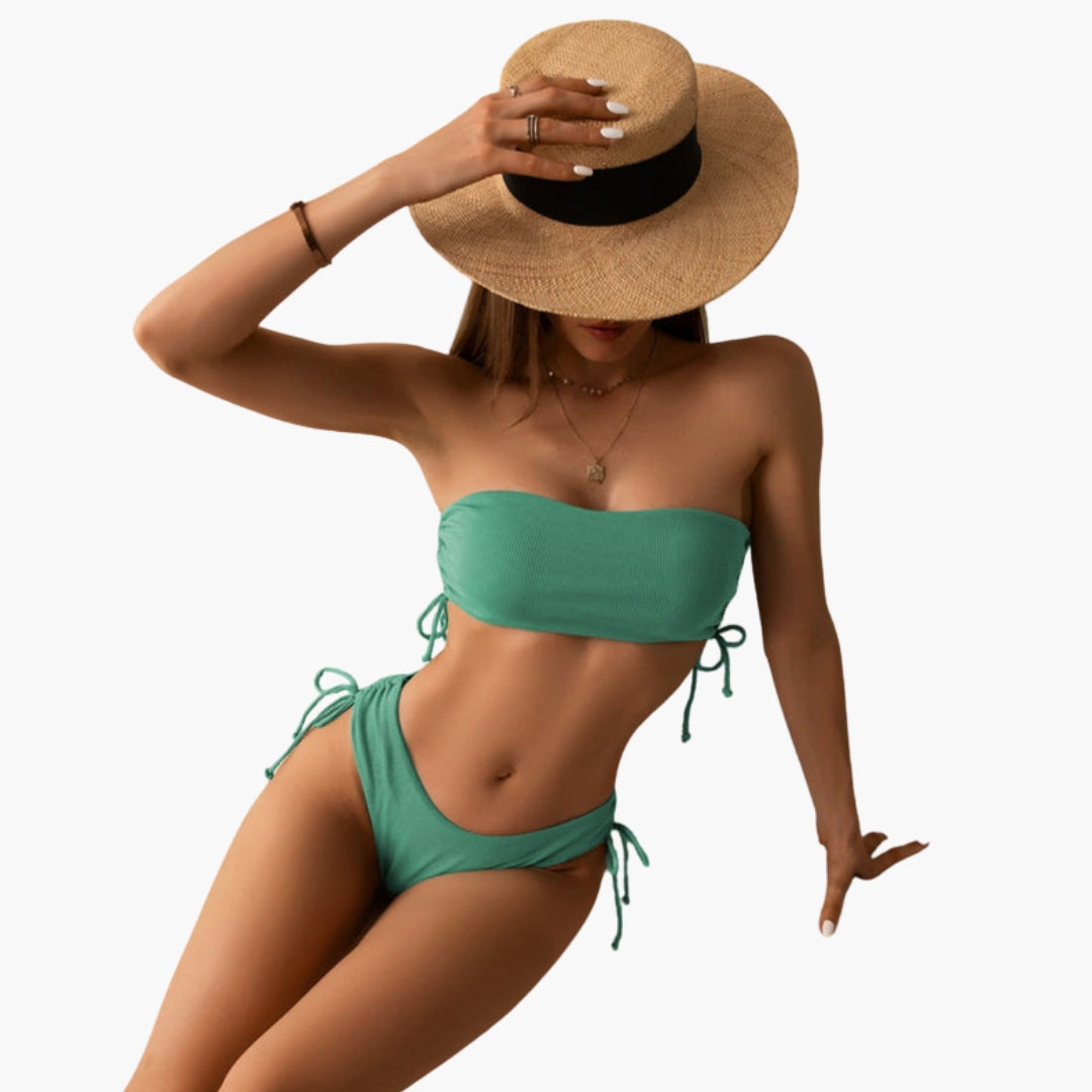 Bikini-Set für Damen mit Bandeau-Oberteil