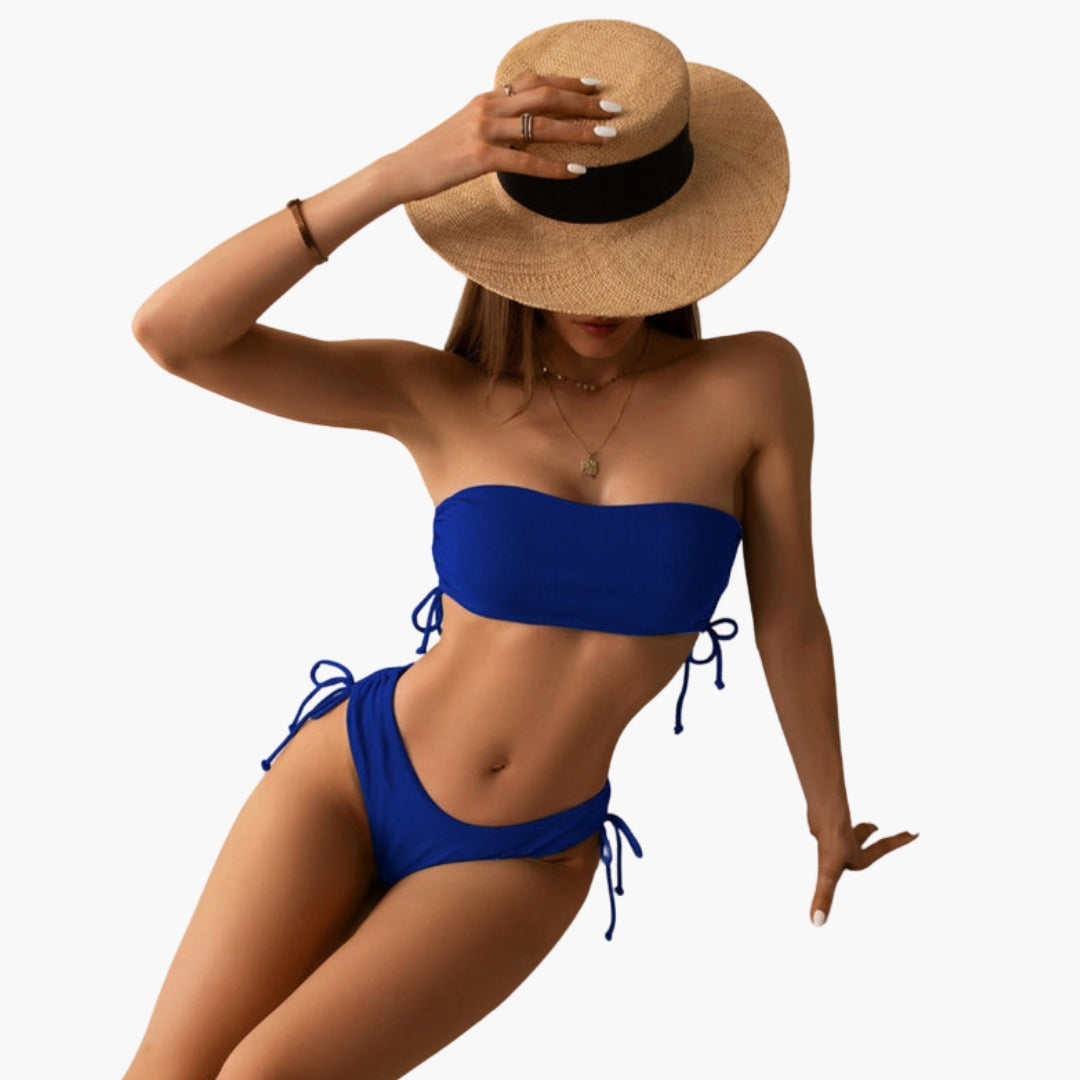 Bikini-Set für Damen mit Bandeau-Oberteil