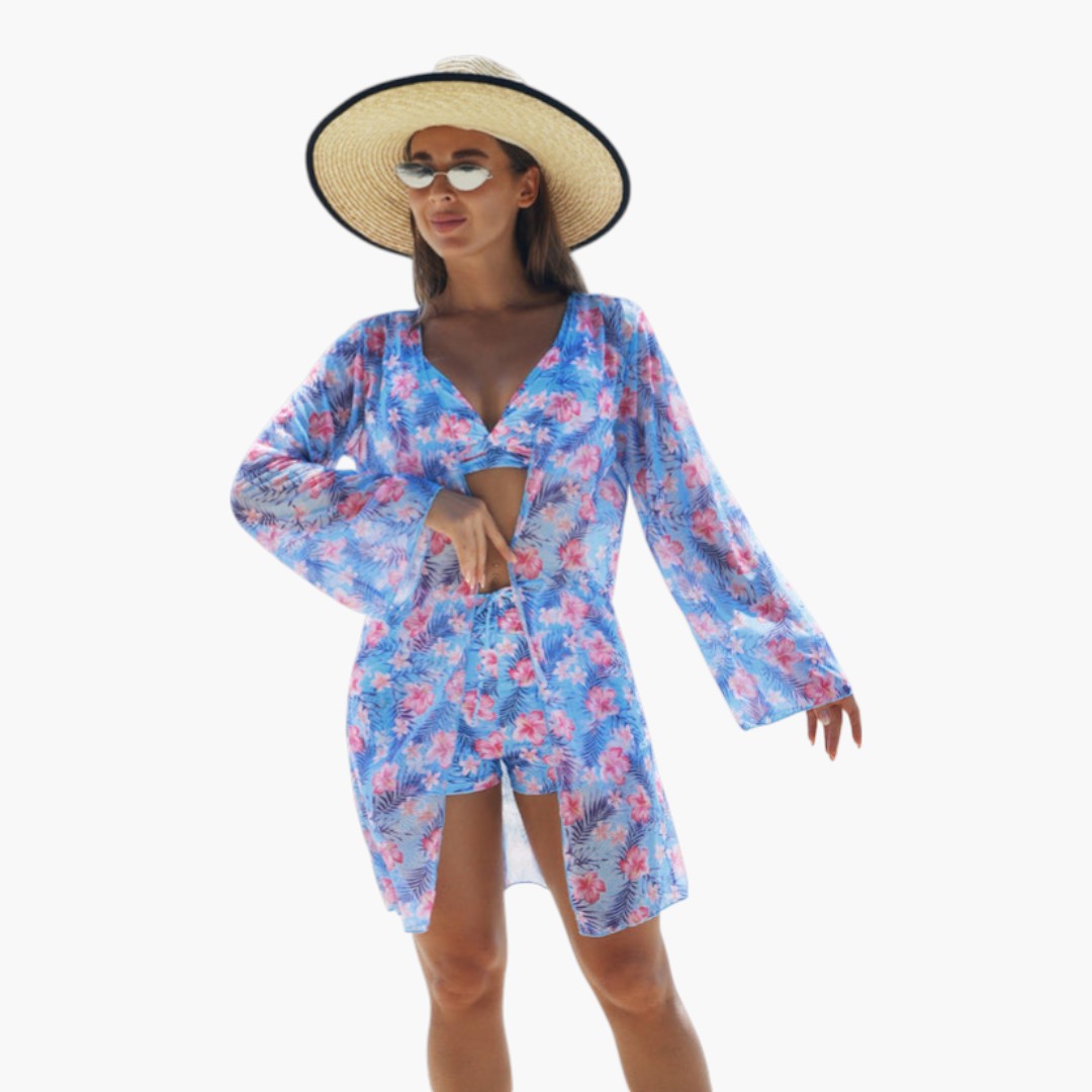 Ensemble bikini femmes avec haut imprimé et short