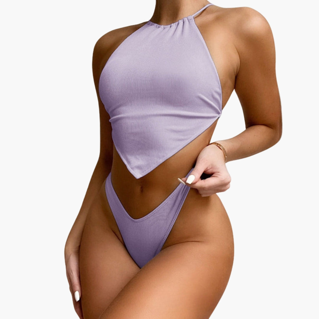 Conjunto de biquíni para mulheres com top de triângulo