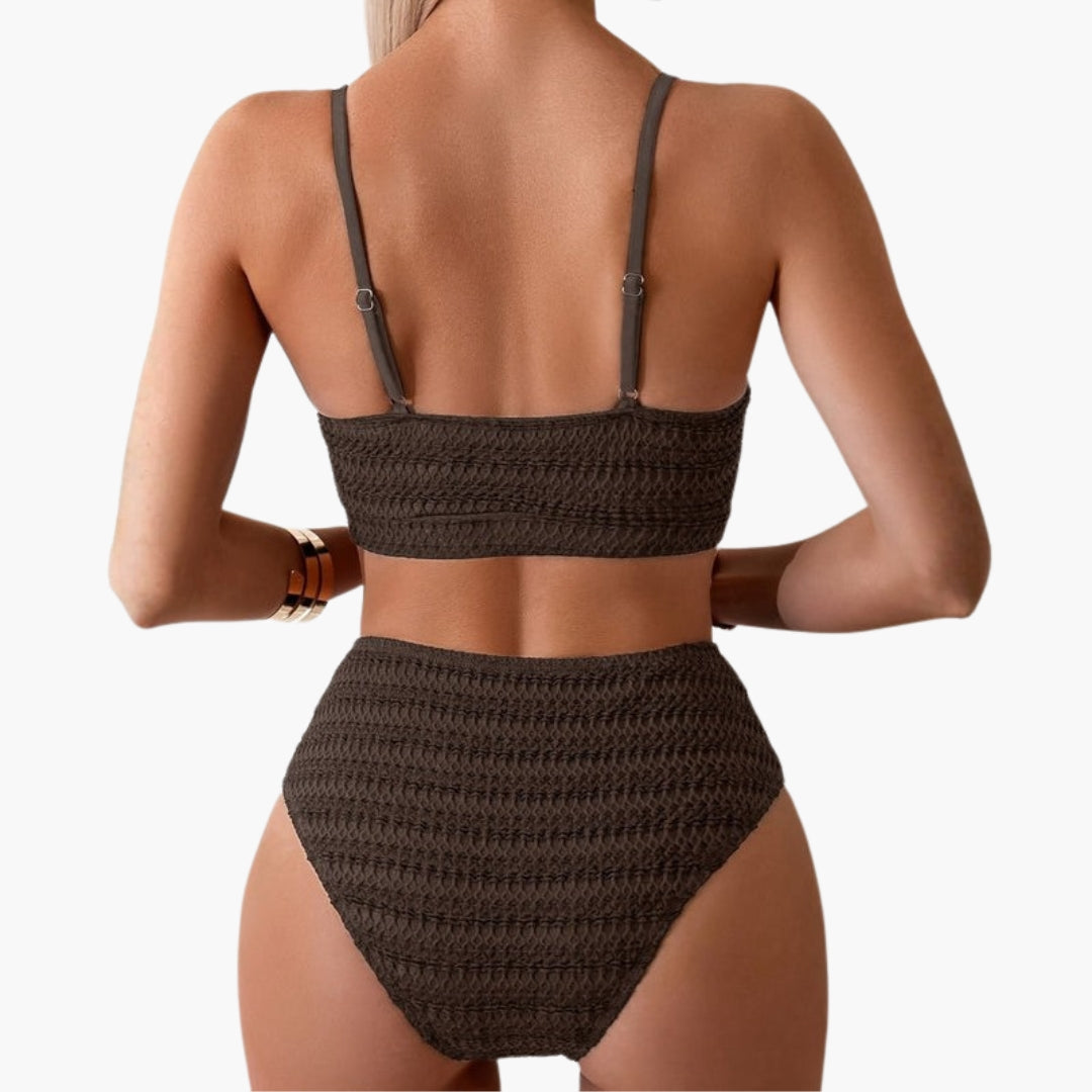 Ensemble bikini pour femmes avec bas taille haute