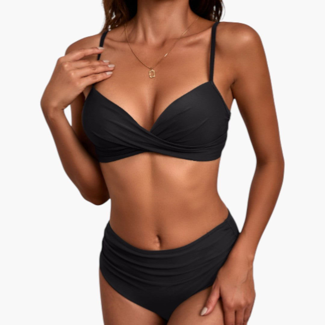 Ensemble bikini pour femmes avec haut croisé