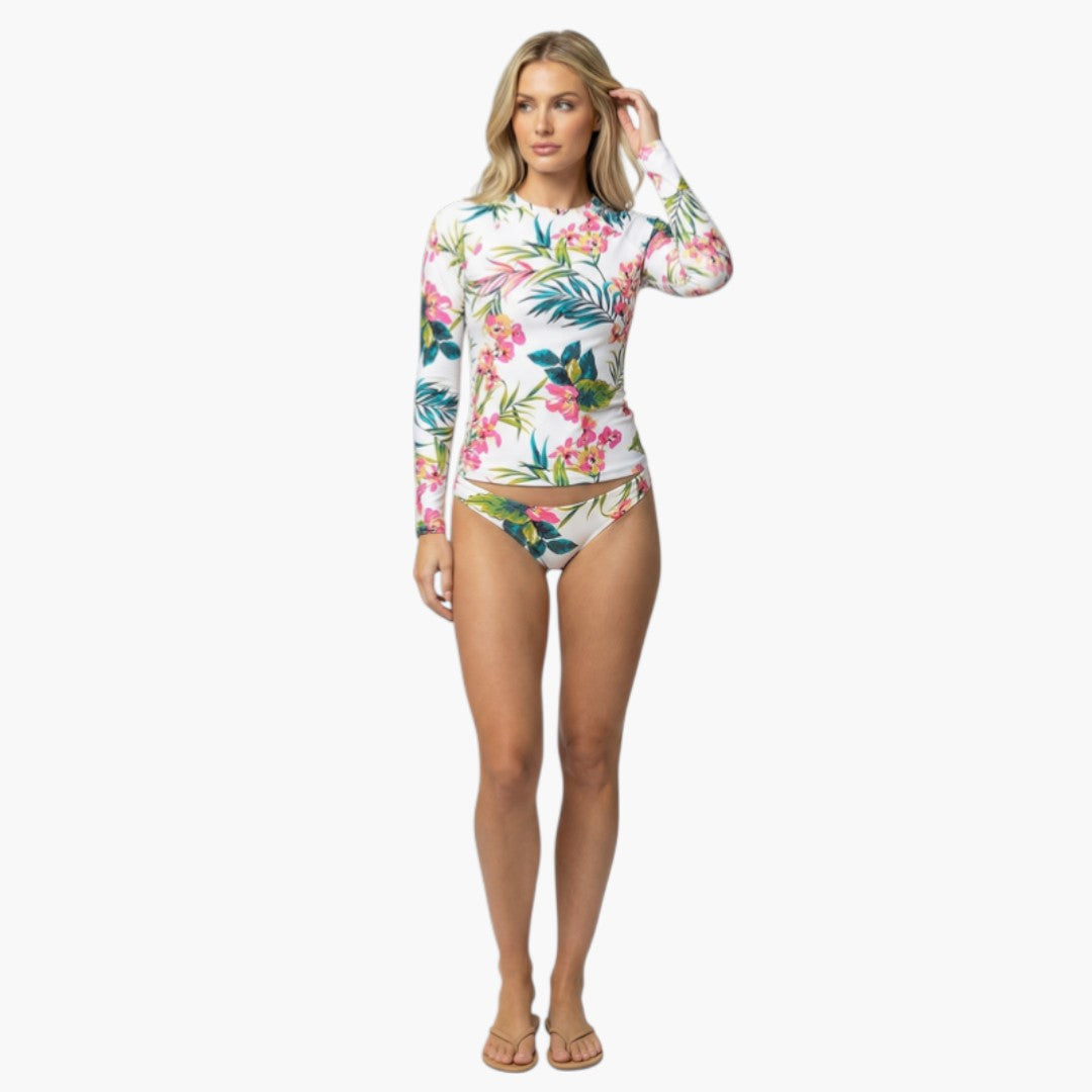 Ensemble bikini rashguard femmes a manches longues