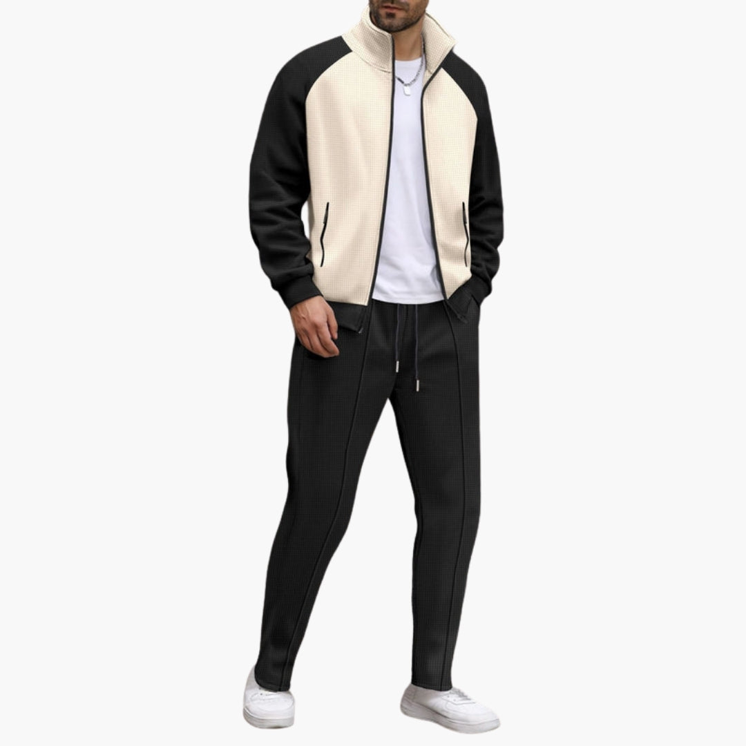 Ensemble bomber homme avec poches zippées et poignets élastiques