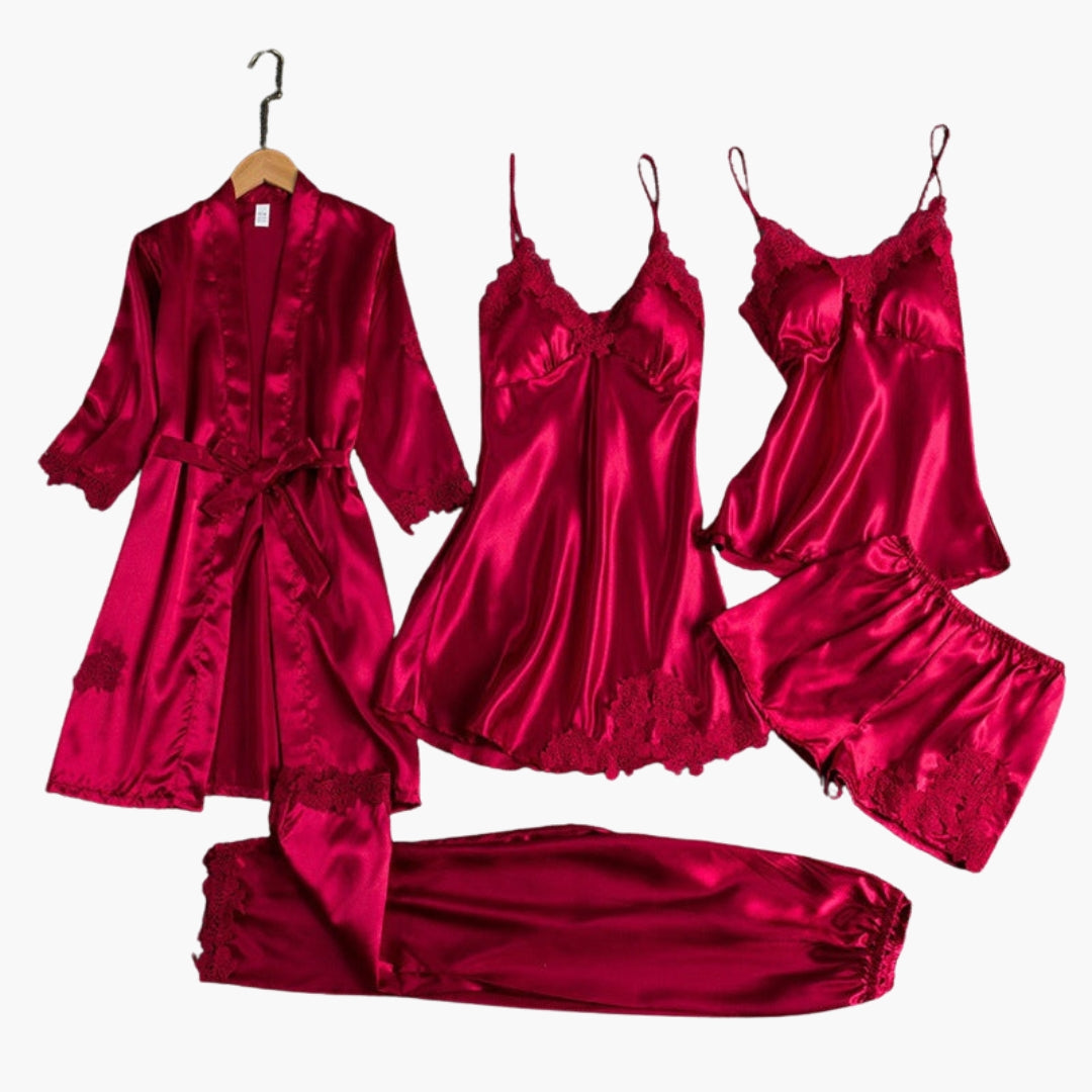 Ensemble de Pyjama Femme avec Finition en Dentelle