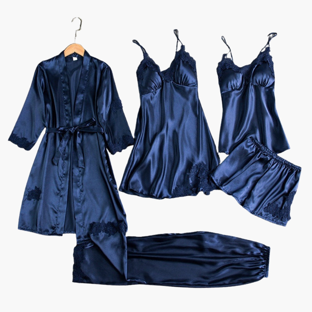 Ensemble de Pyjama Femme avec Finition en Dentelle