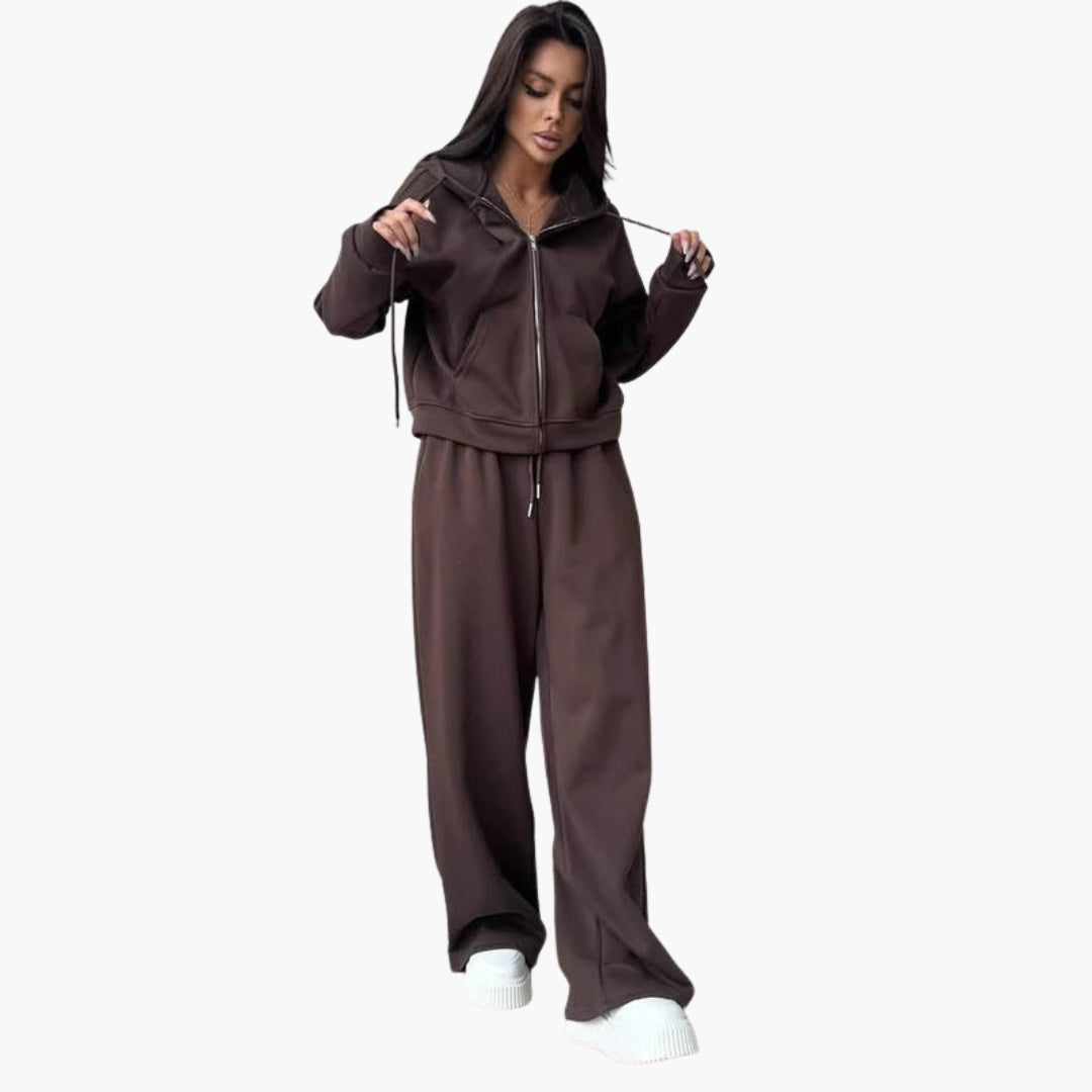 Conjunto deportivo para mujer con chaqueta con capucha