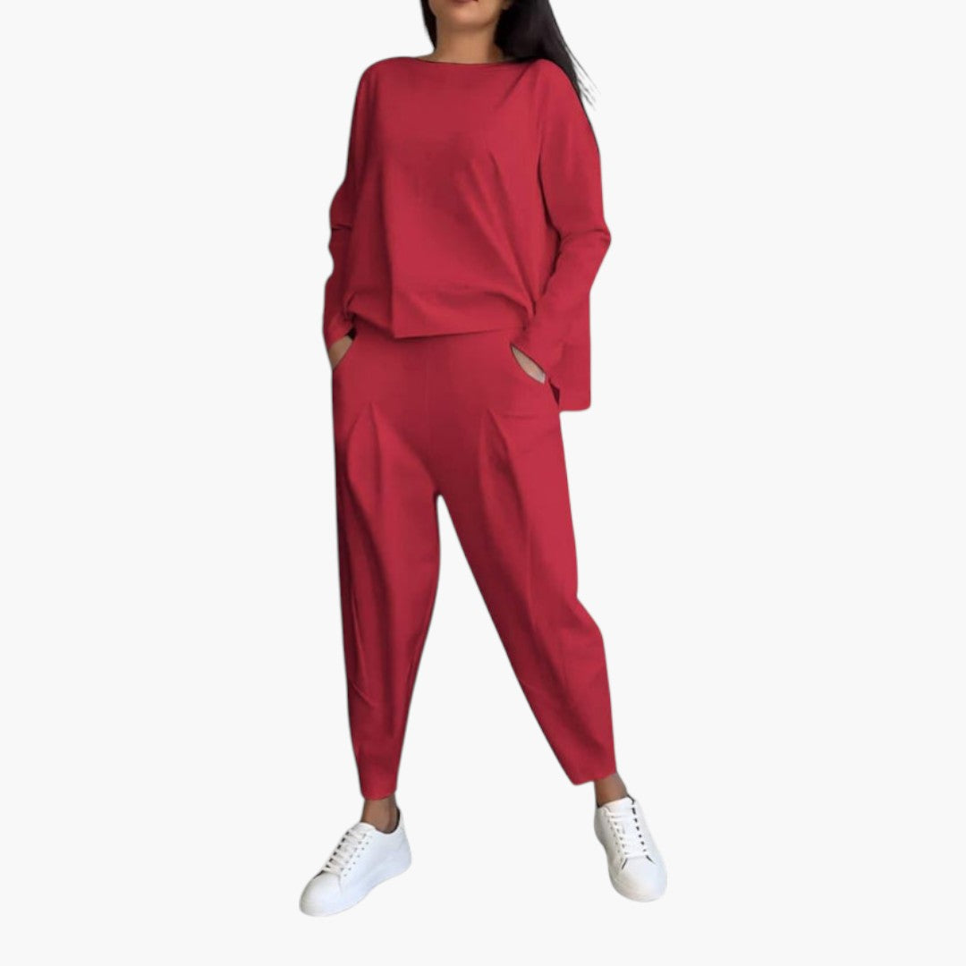 Ensemble deux pièces femmes a haut à manches longues
