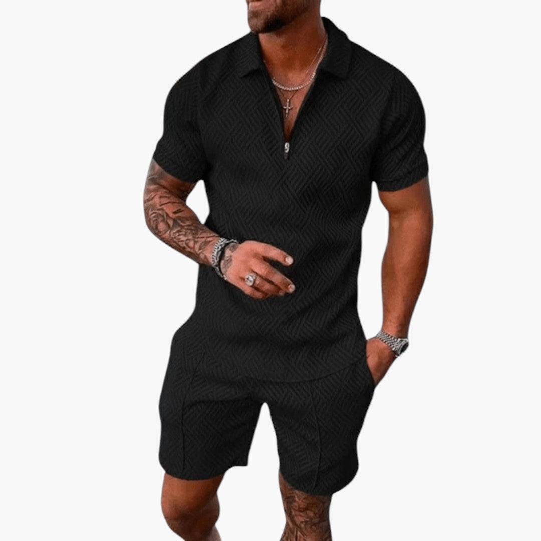 Ensemble deux pièces hommes avec polo et short