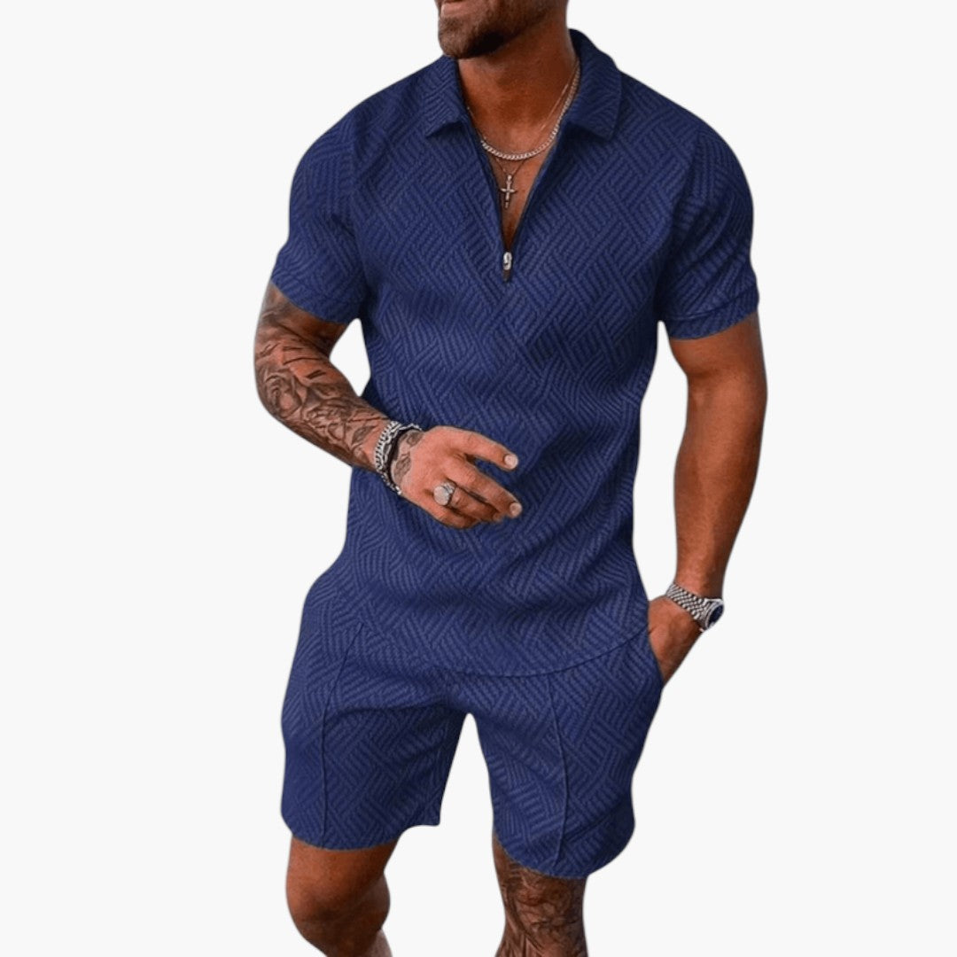 Ensemble deux pièces hommes avec polo et short