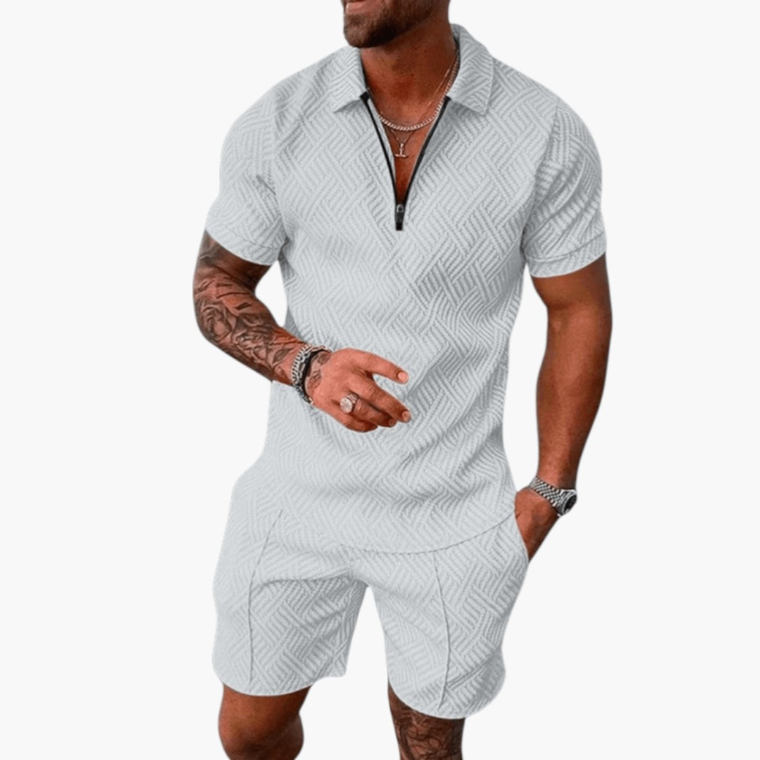 Ensemble deux pièces hommes avec polo et short
