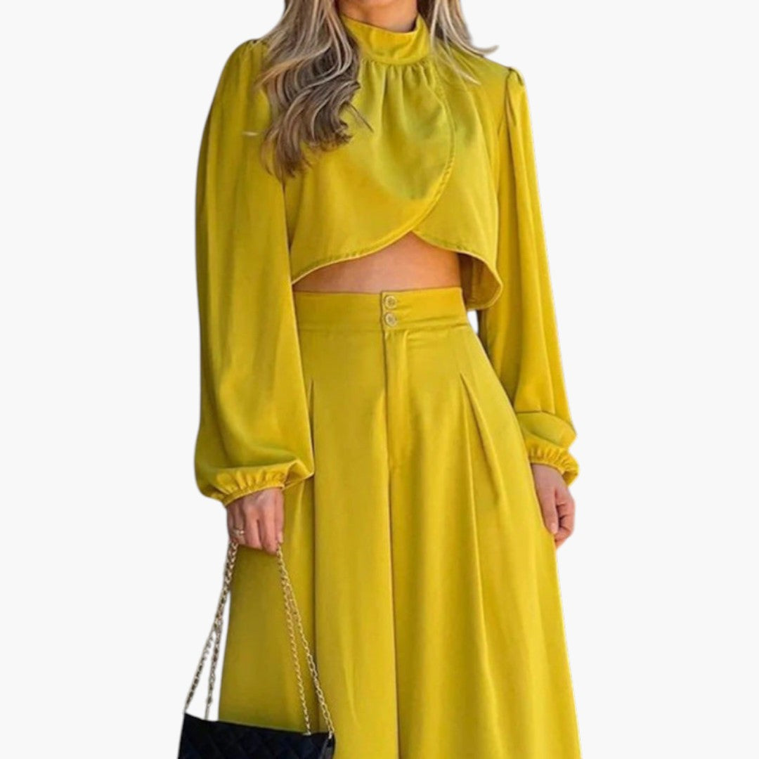 Completo due pezzi donna con top corto