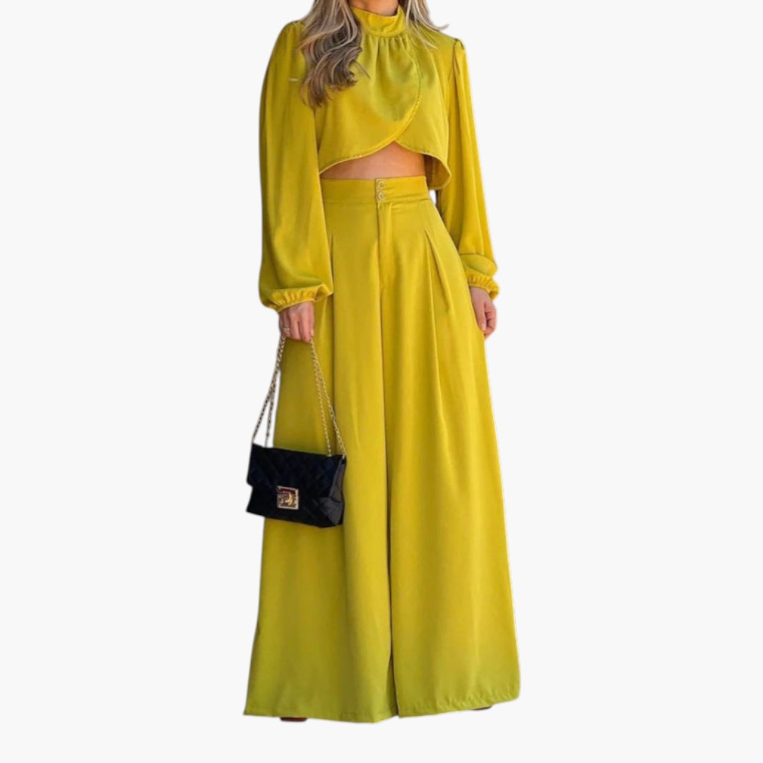 Completo due pezzi donna con top corto