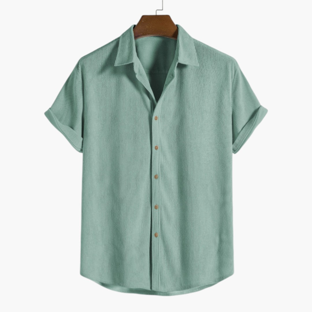 Ensemble en velours côtelé hommes a shorts à cordon