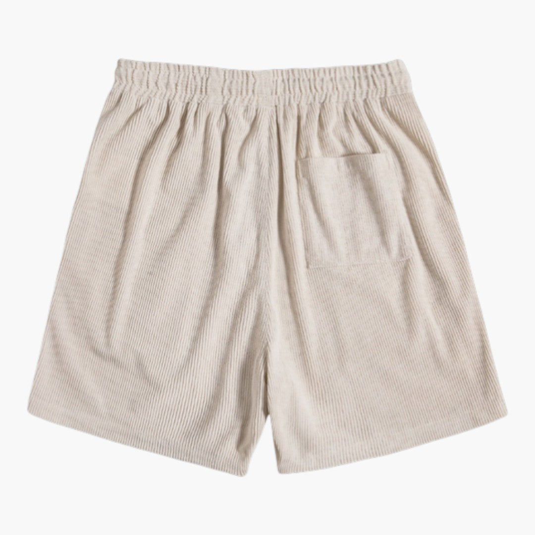 Ensemble en velours côtelé hommes a shorts à cordon