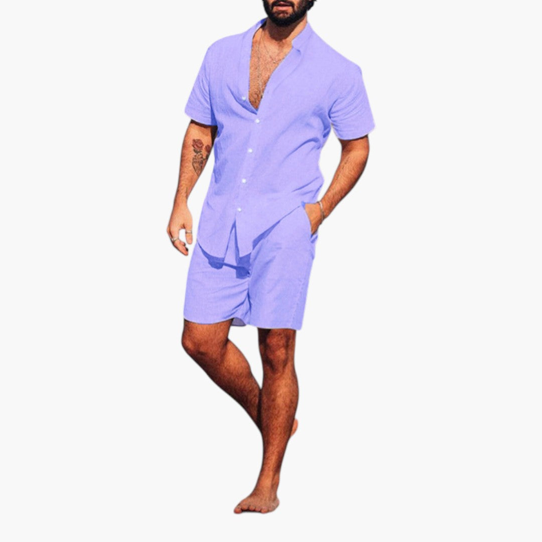 Ensemble homme chemise manches courtes