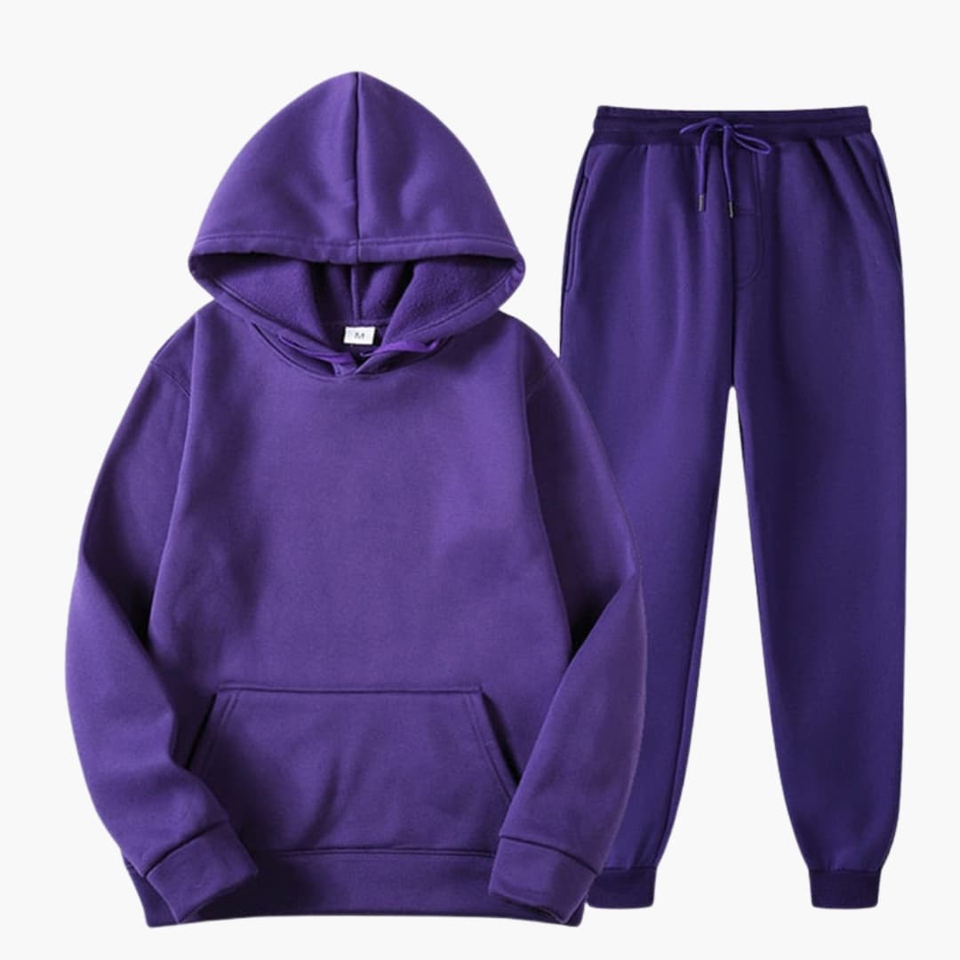 Ensemble jogging femme avec taille élastique et manches longues