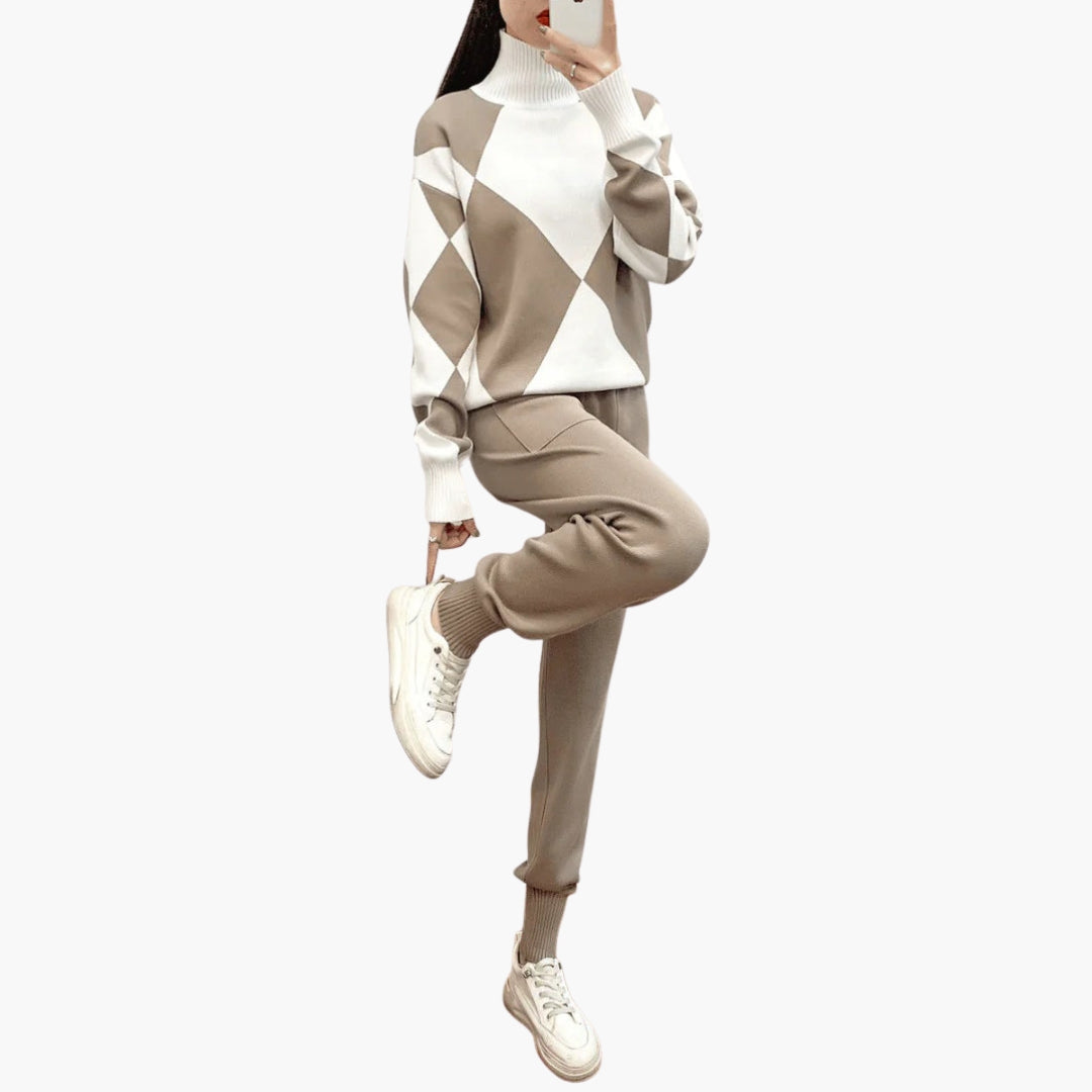 Ensemble pull coordonné femme  maille 2 pièces
